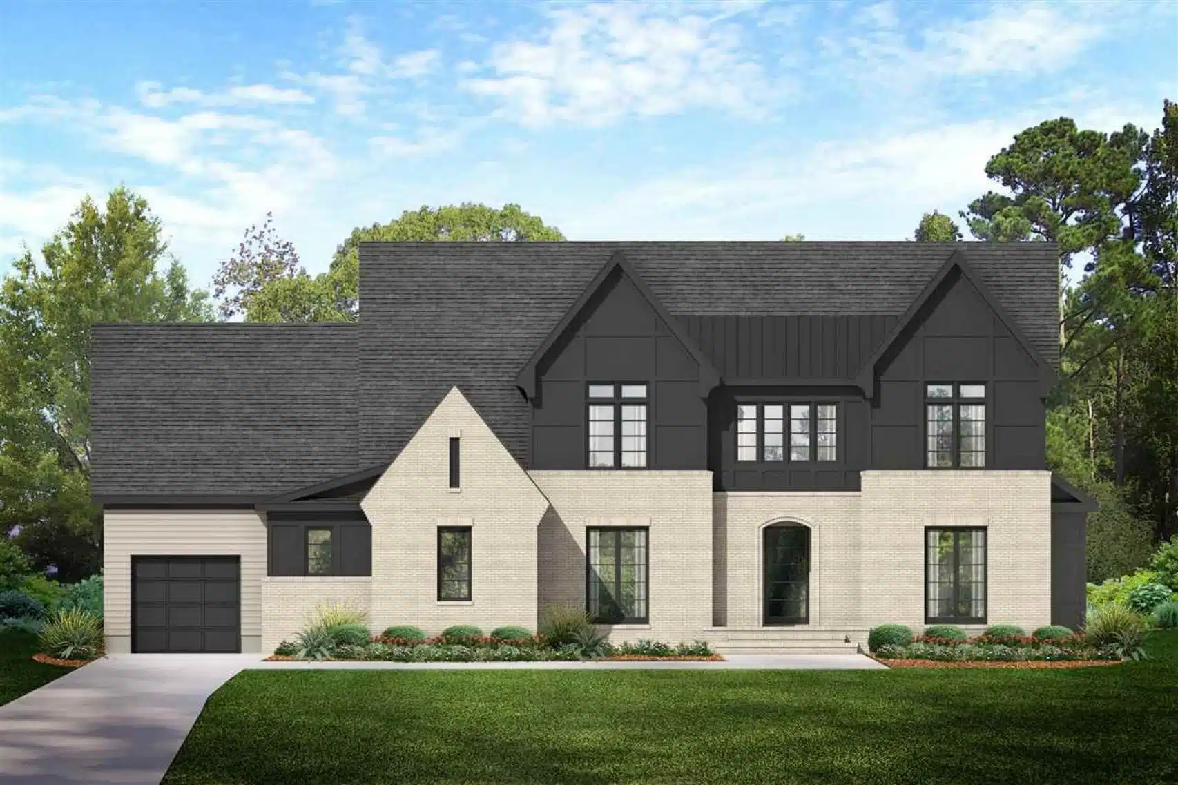 Elegant Contemporary house Plan with Blueprint for Your Dream Design