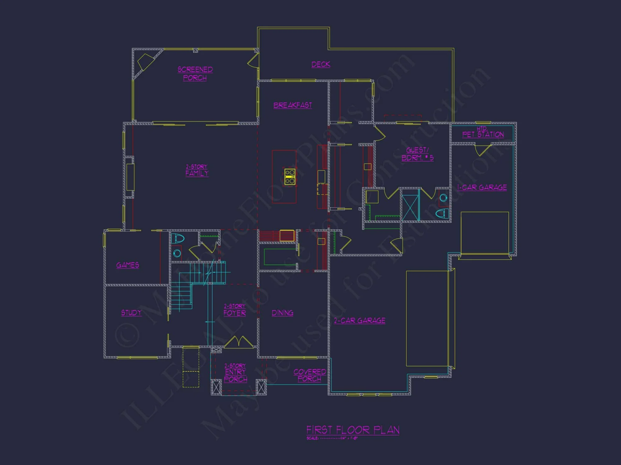 Elegant house Plan with 2-Story Architecture and CAD Designs