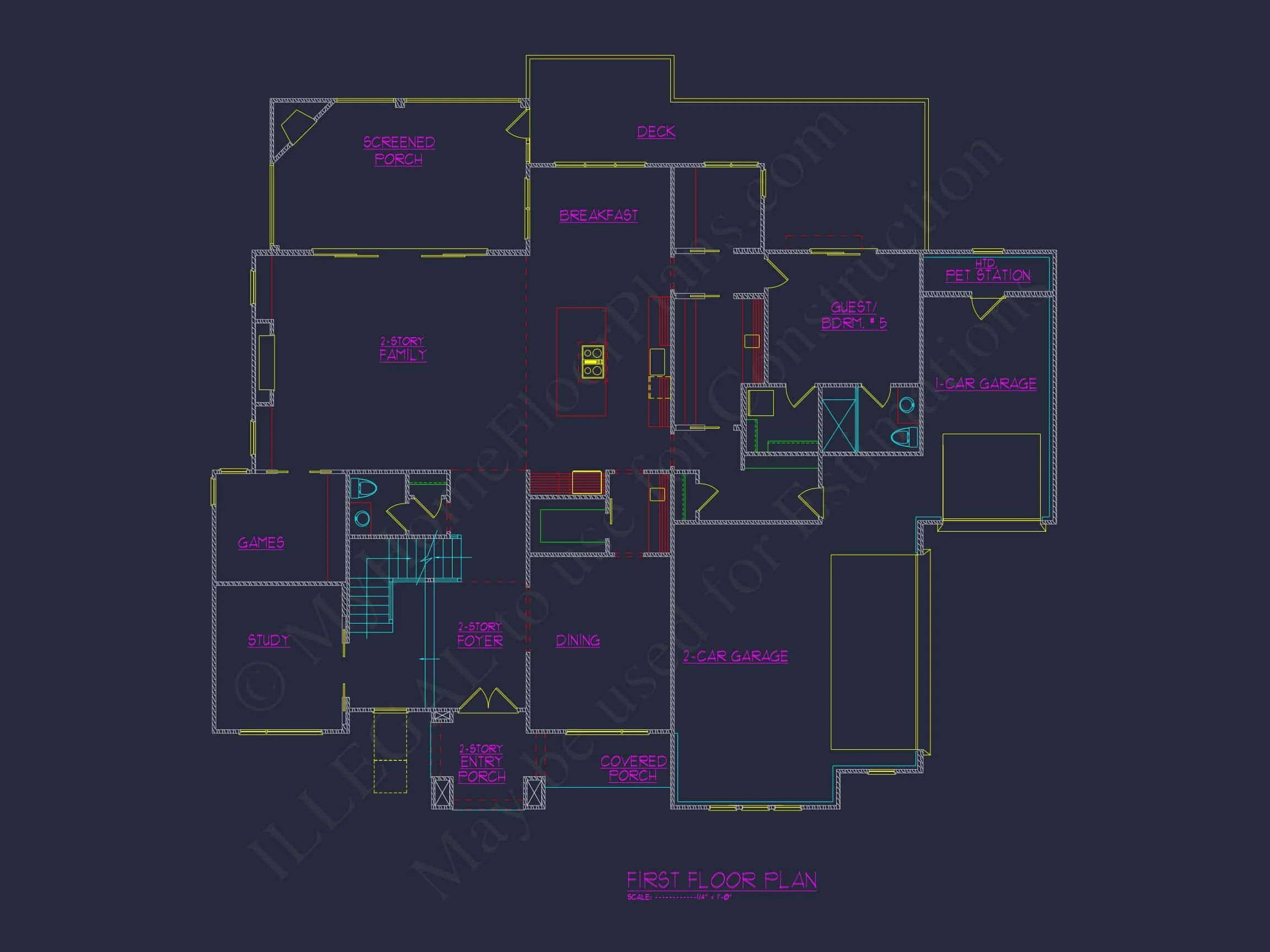 Elegant house Plan with 2-Story Architecture and CAD Designs