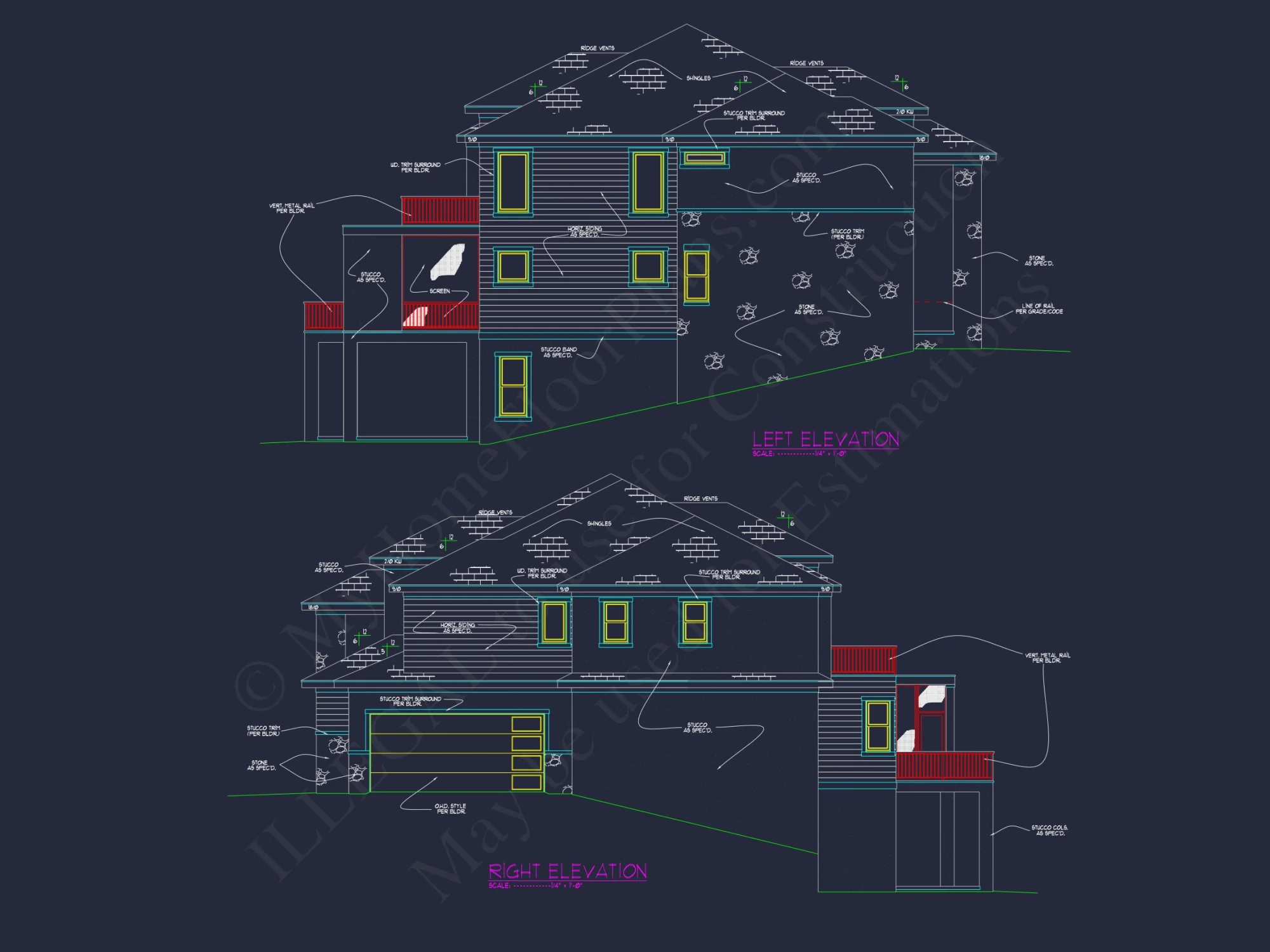 Elegant house Plan with 2-Story Architecture and CAD Designs