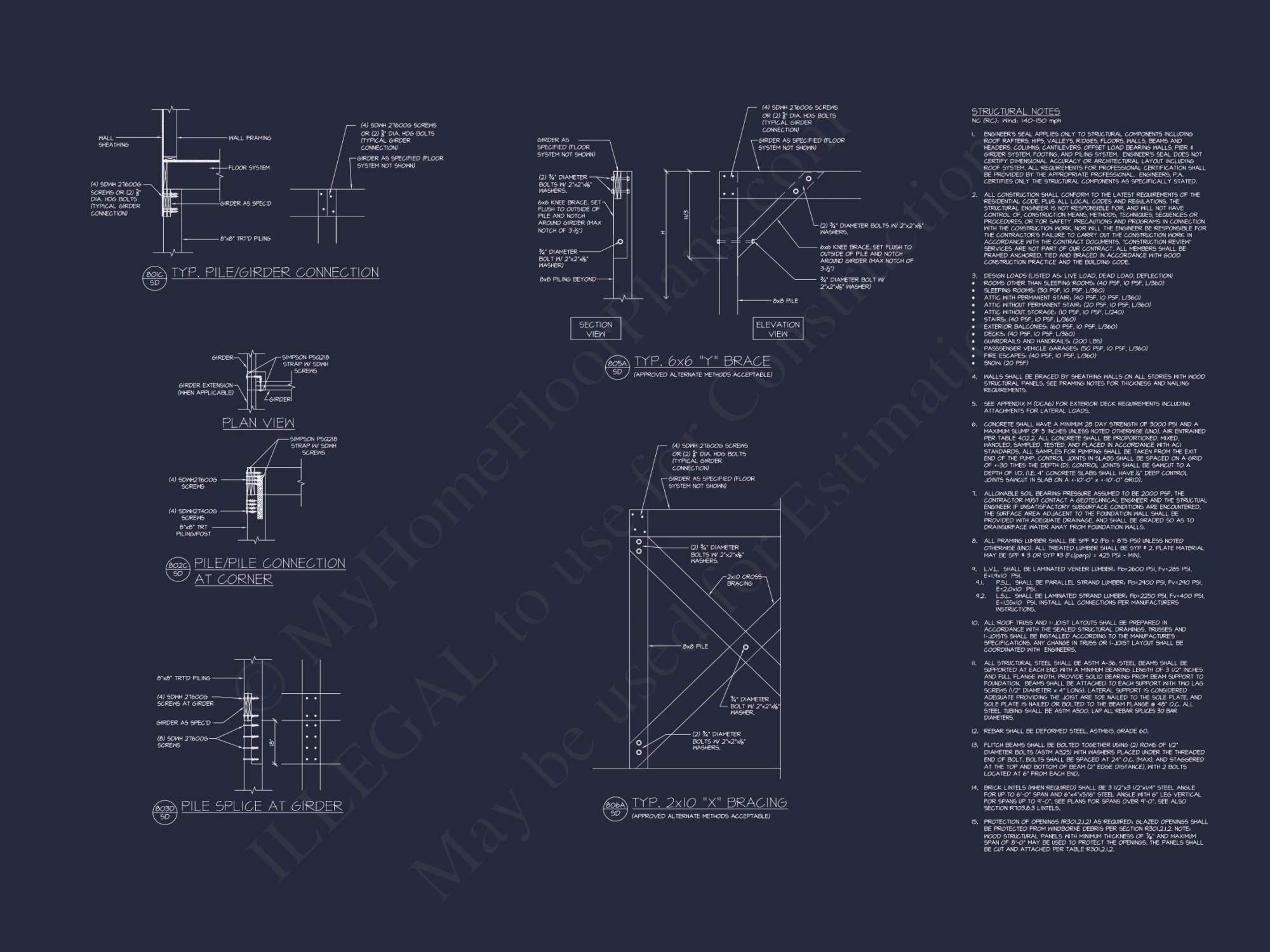 Spacious Coastal house Plan with CAD Floor Plans & Designs