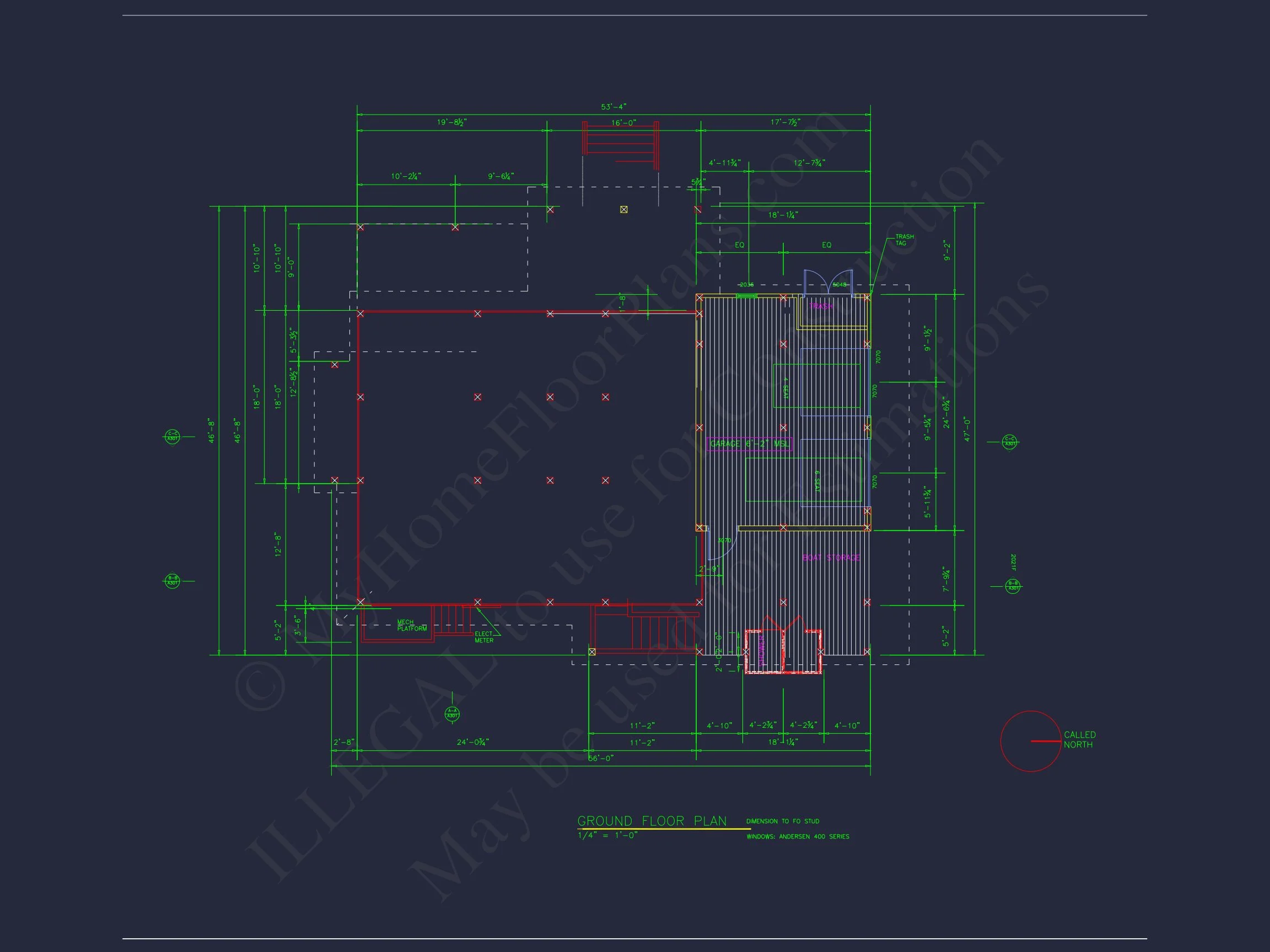 Spacious Coastal house Plan with CAD Floor Plans & Designs