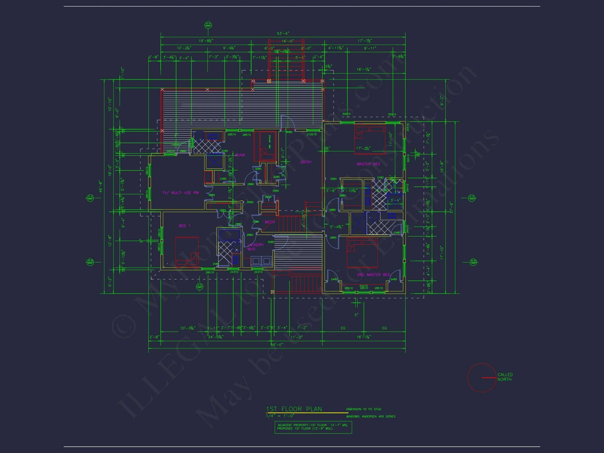Spacious Coastal house Plan with CAD Floor Plans & Designs