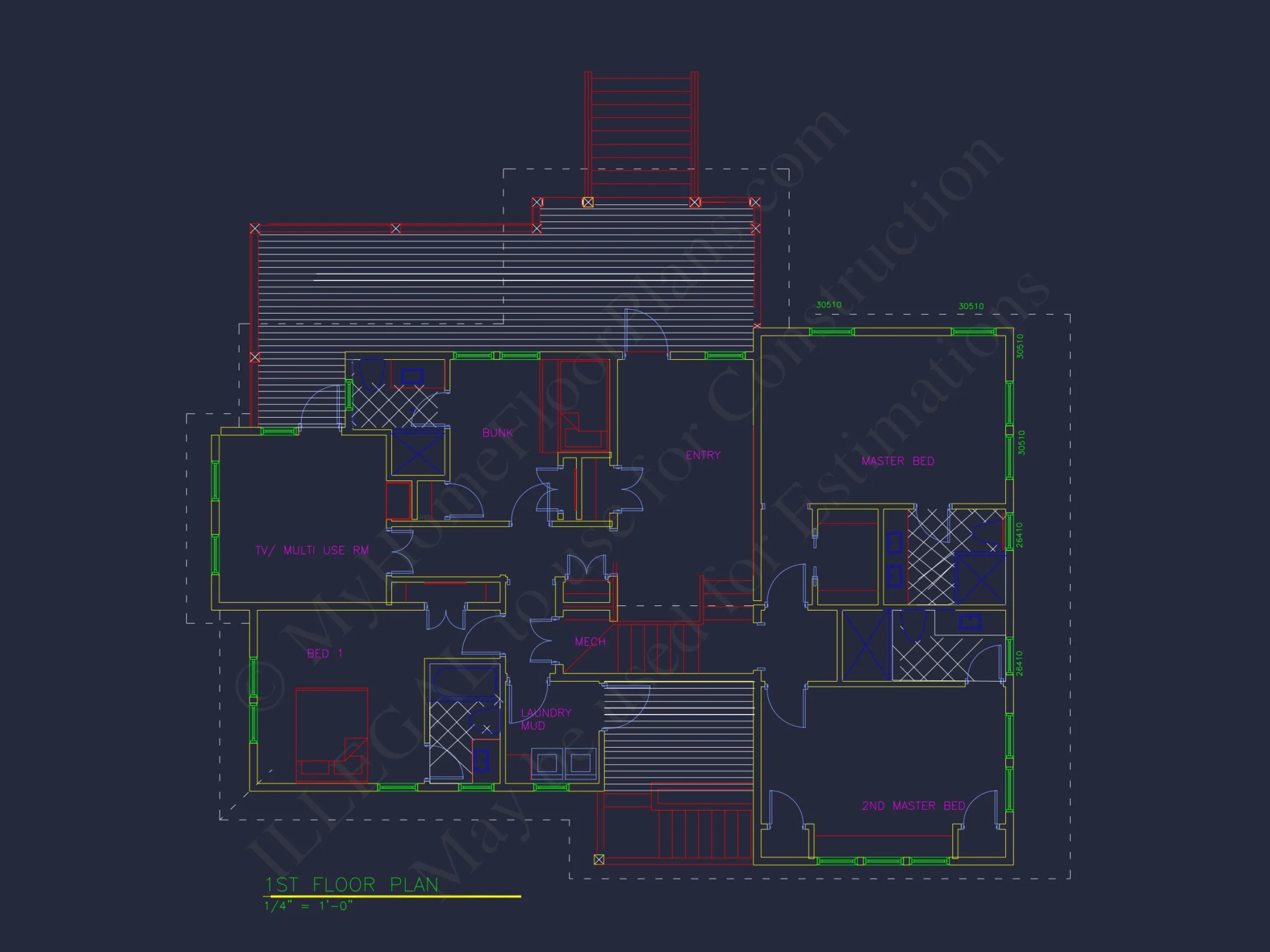 Spacious Coastal house Plan with CAD Floor Plans & Designs