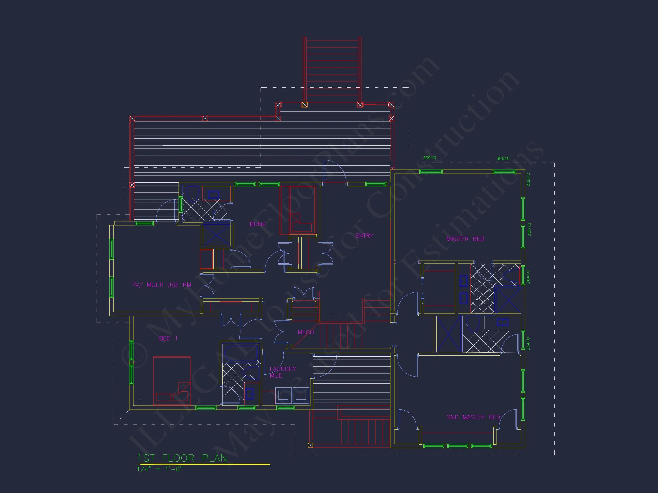 Spacious Coastal house Plan with CAD Floor Plans & Designs