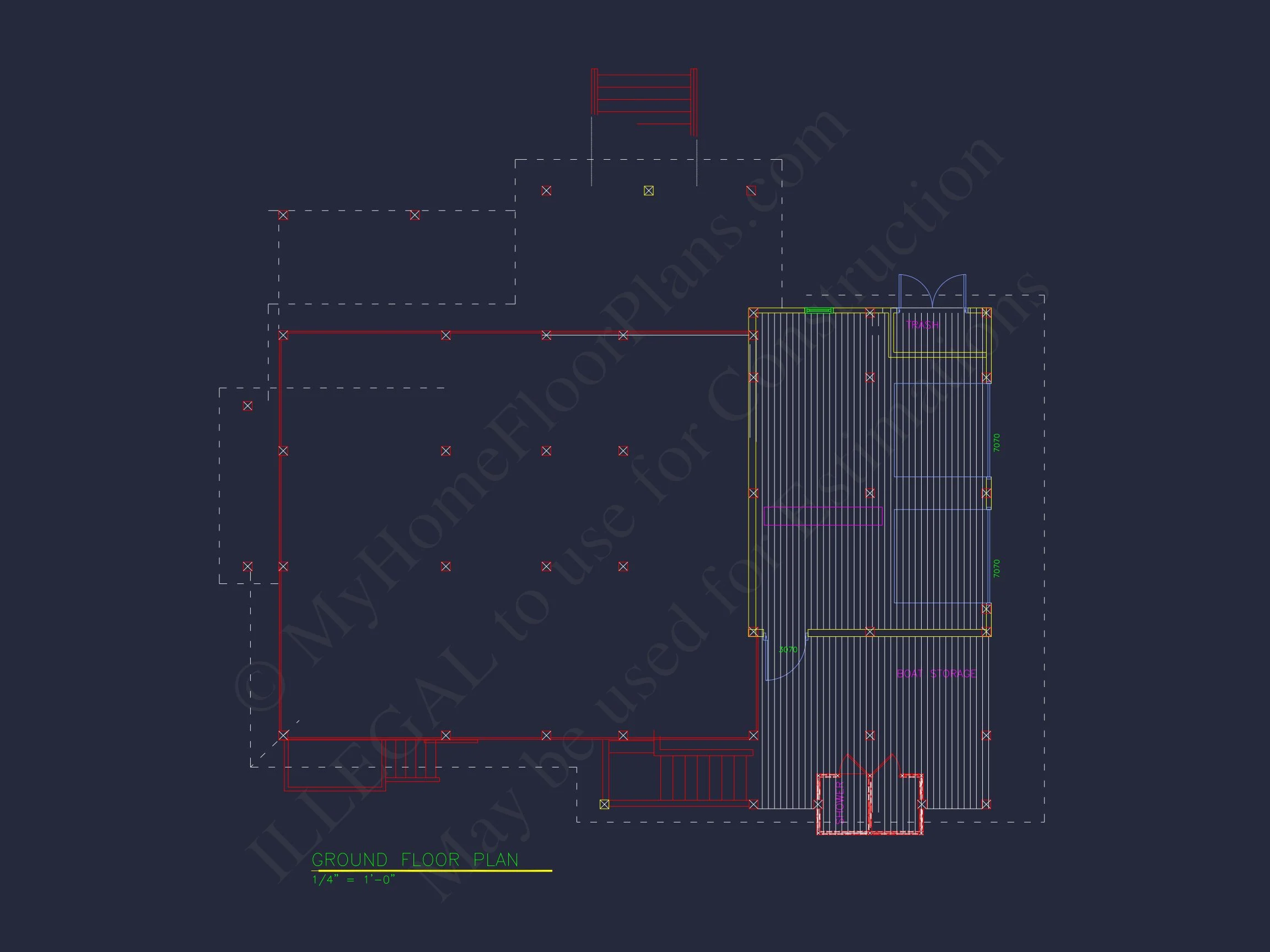 Spacious Coastal house Plan with CAD Floor Plans & Designs