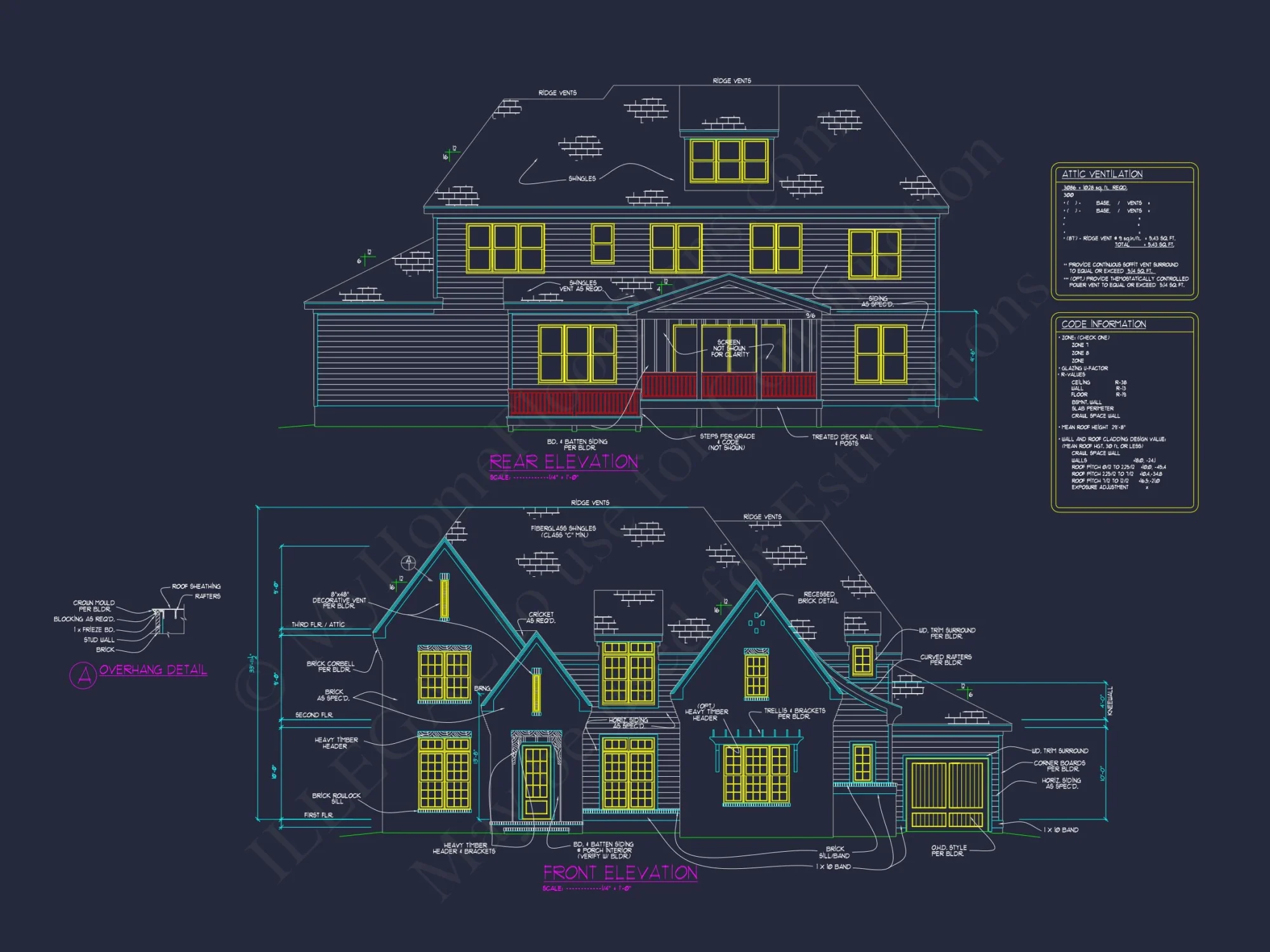 Elegant 3-Story house Plan with CAD Blueprint & Modern Designs