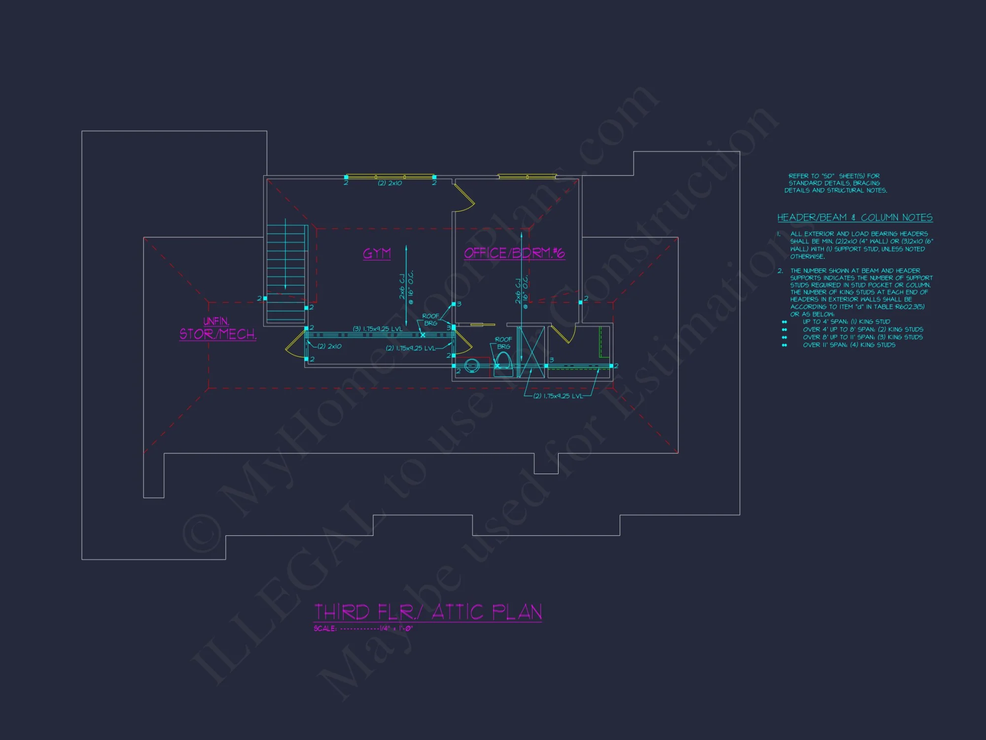 Transitional European house Plan with 3 Floors & CAD Designs