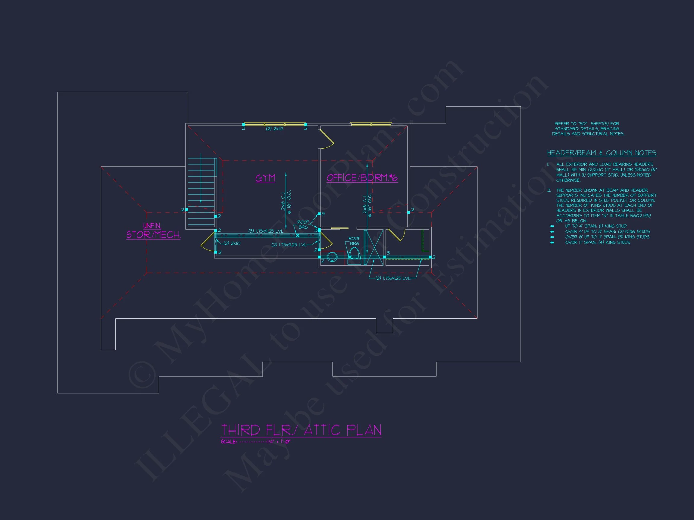 20-1674 HOUSE PLAN - Transitional European House Plan with 3 Floors & CAD Designs 16 Transitional European house Plan with 3 Floors & CAD Designs