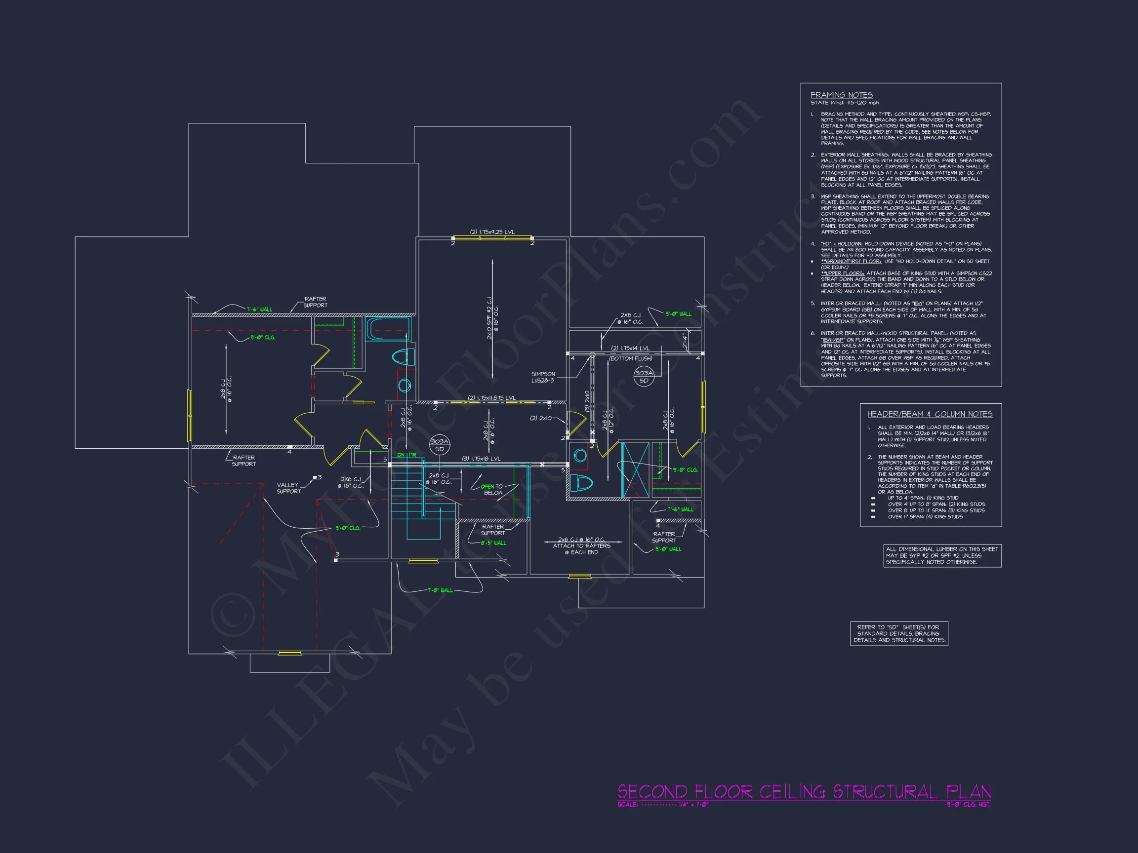 Spacious house Plan with Vaulted Ceilings, CAD Designs & Blueprint