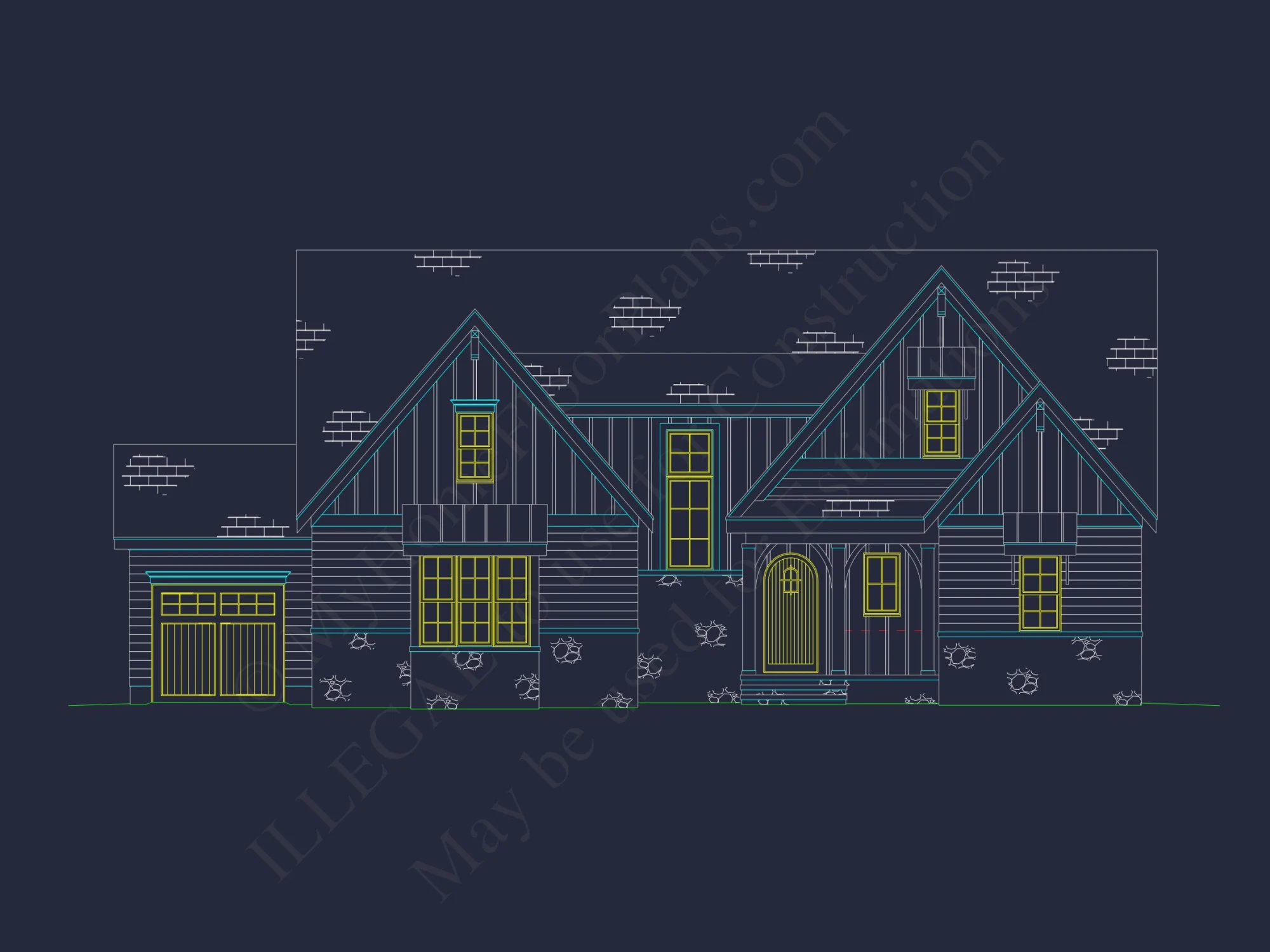 Spacious house Plan with Vaulted Ceilings, CAD Designs & Blueprint