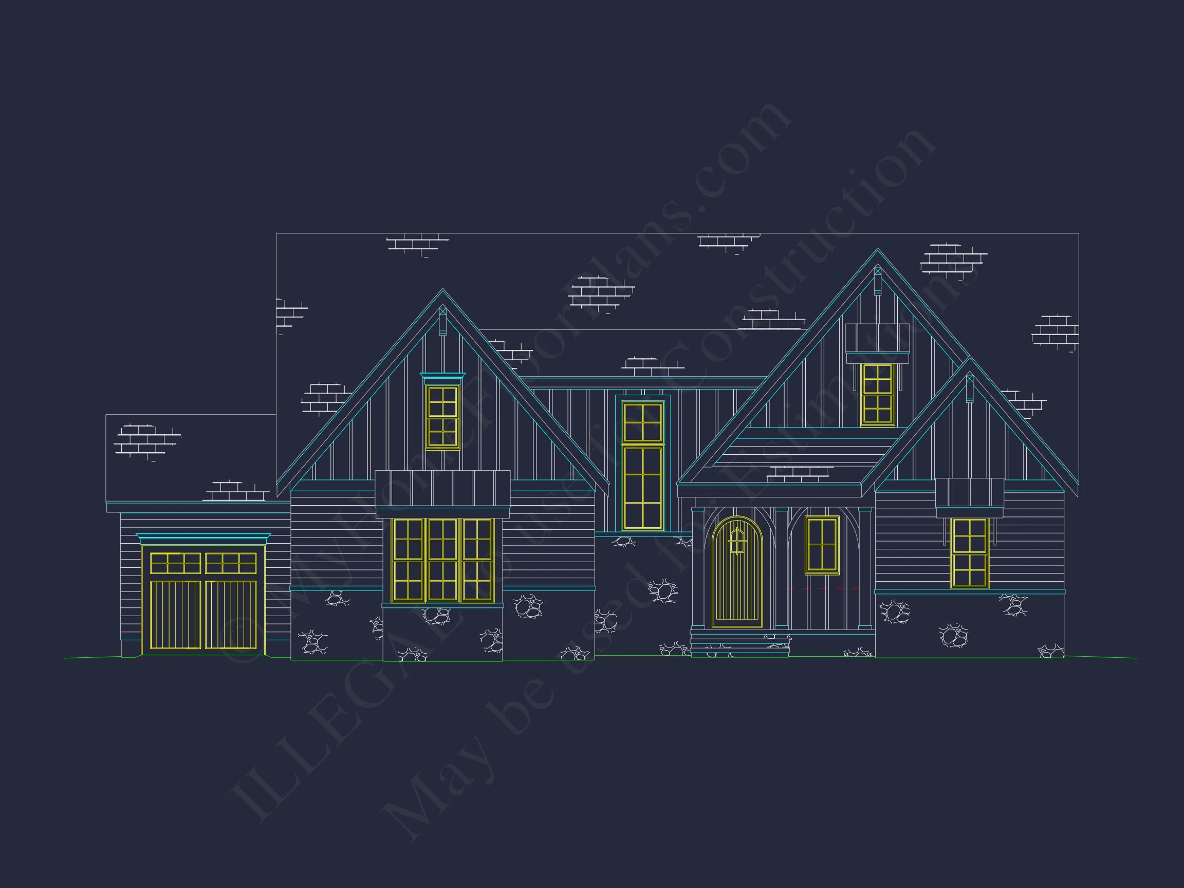Spacious house Plan with Vaulted Ceilings, CAD Designs & Blueprint