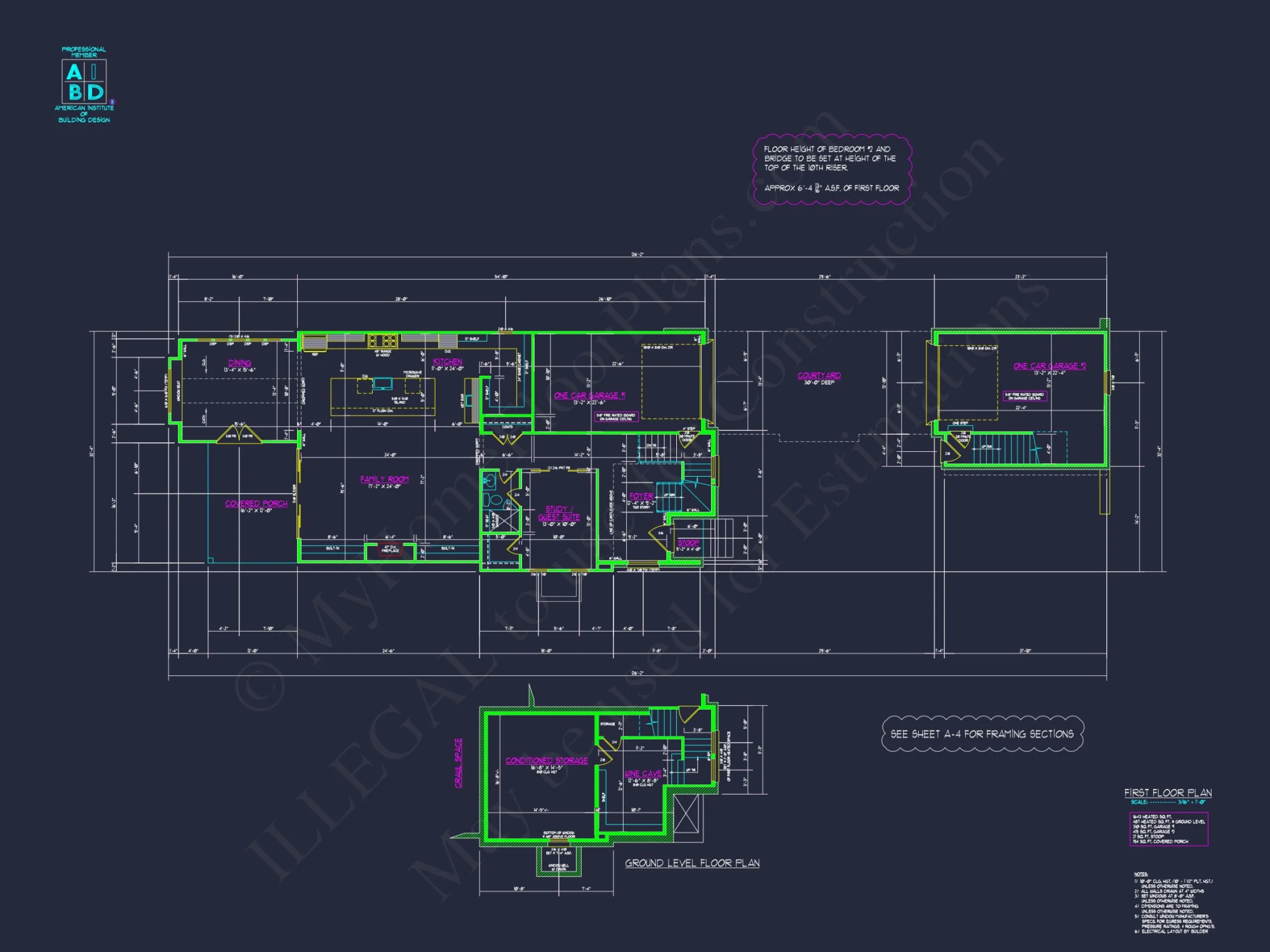Modern house Plan and Blueprint with 2-Story Architecture Designs