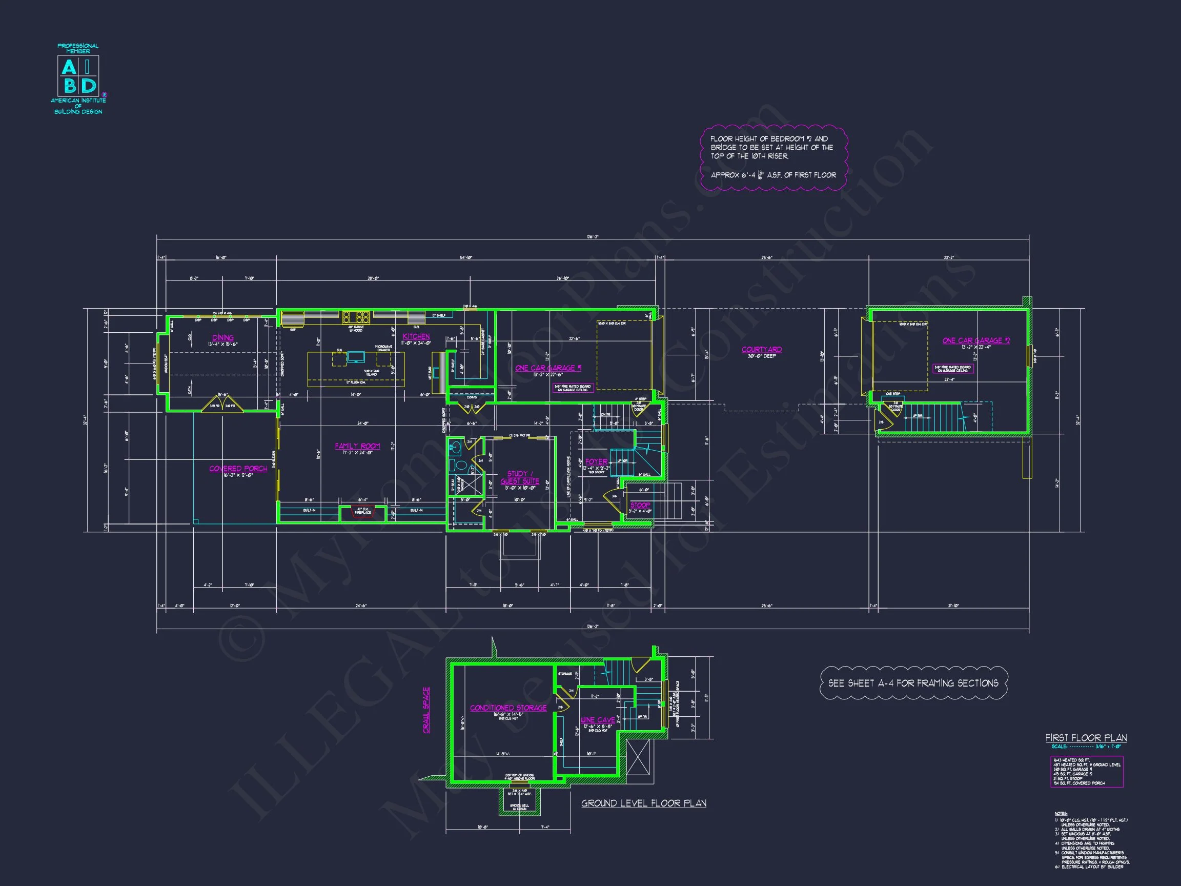 Modern house Plan and Blueprint with 2-Story Architecture Designs