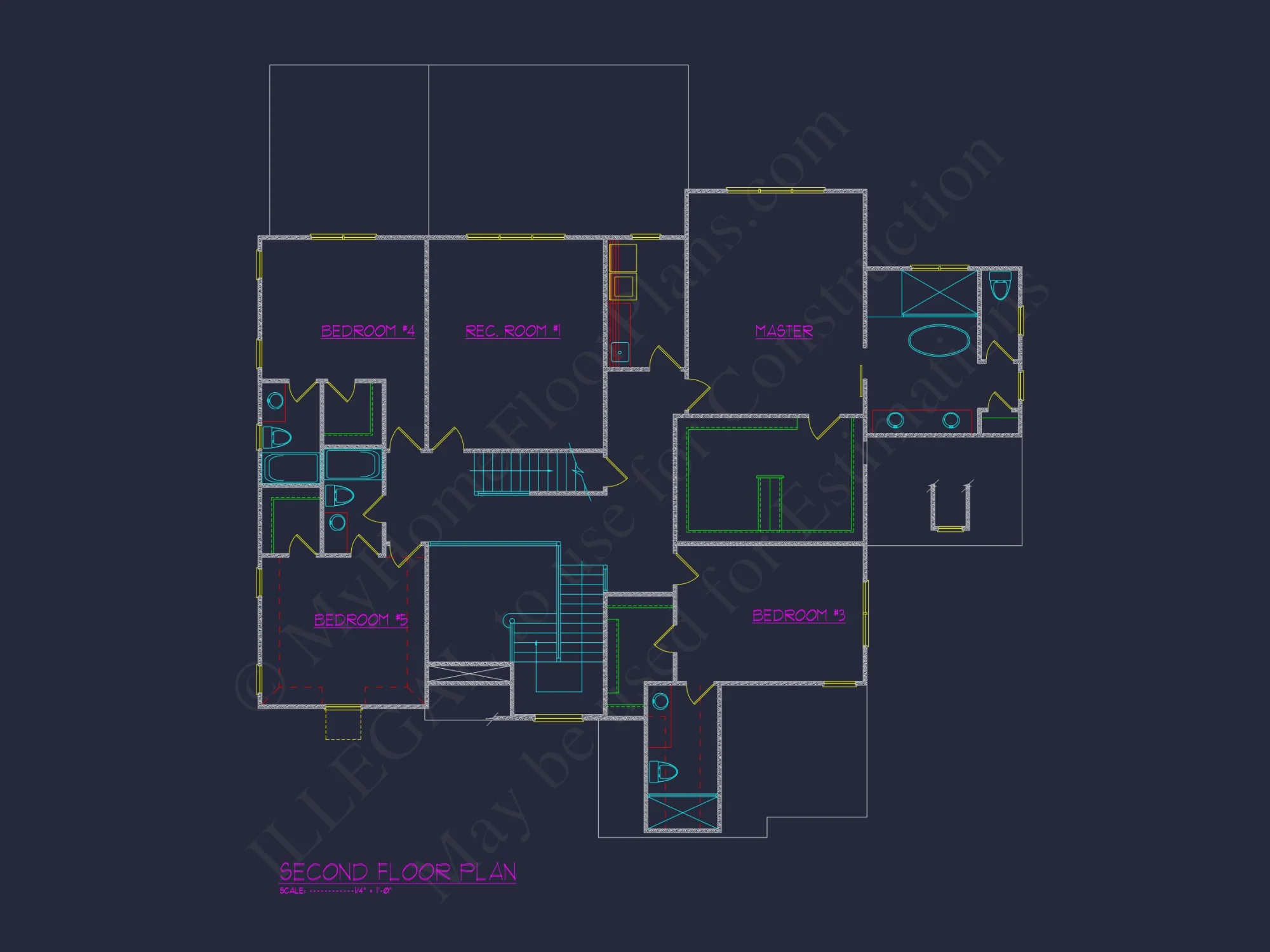 Impressive Modern Suburban house Floor Plan with CAD Design