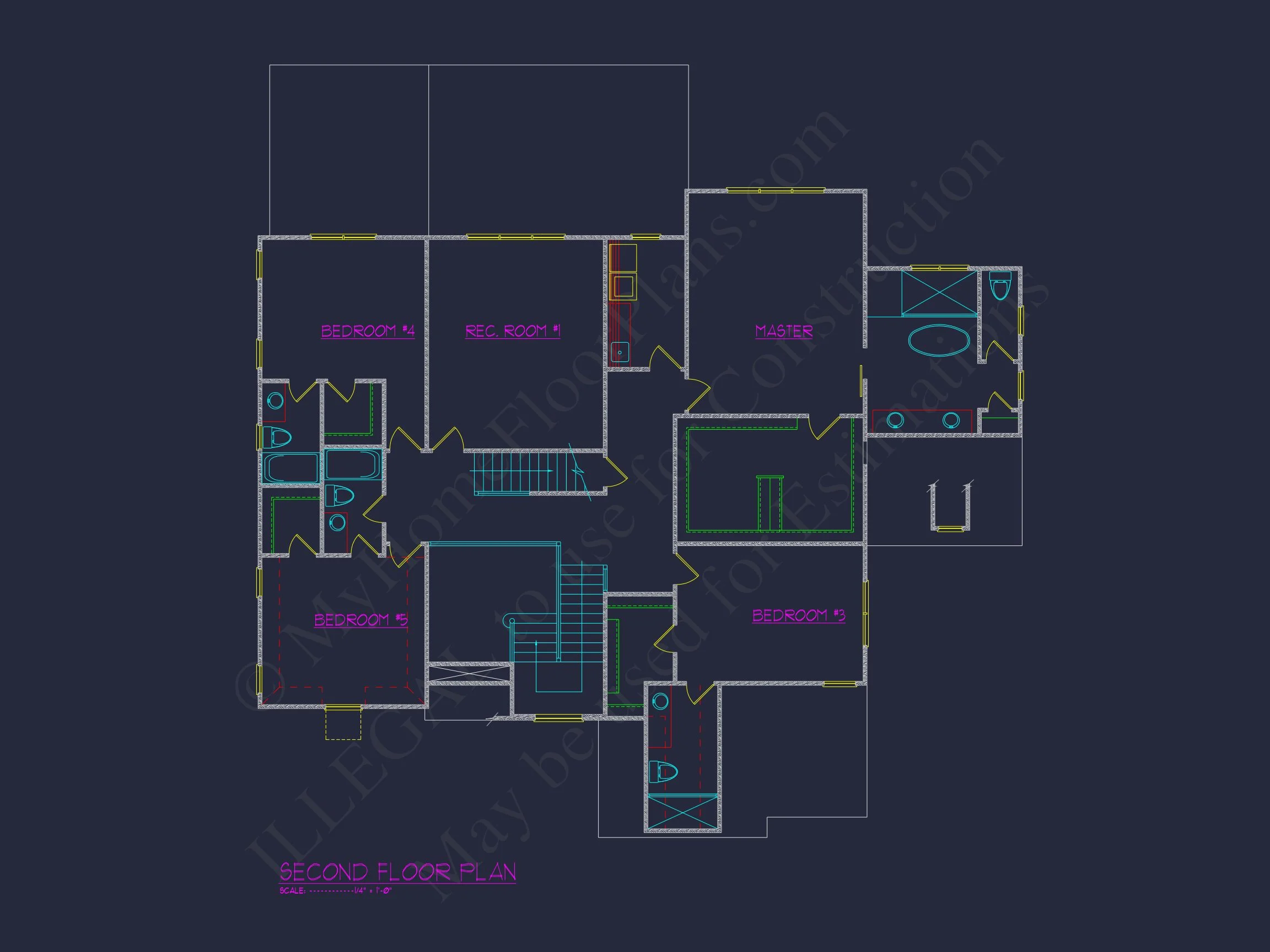 Impressive Modern Suburban house Floor Plan with CAD Design