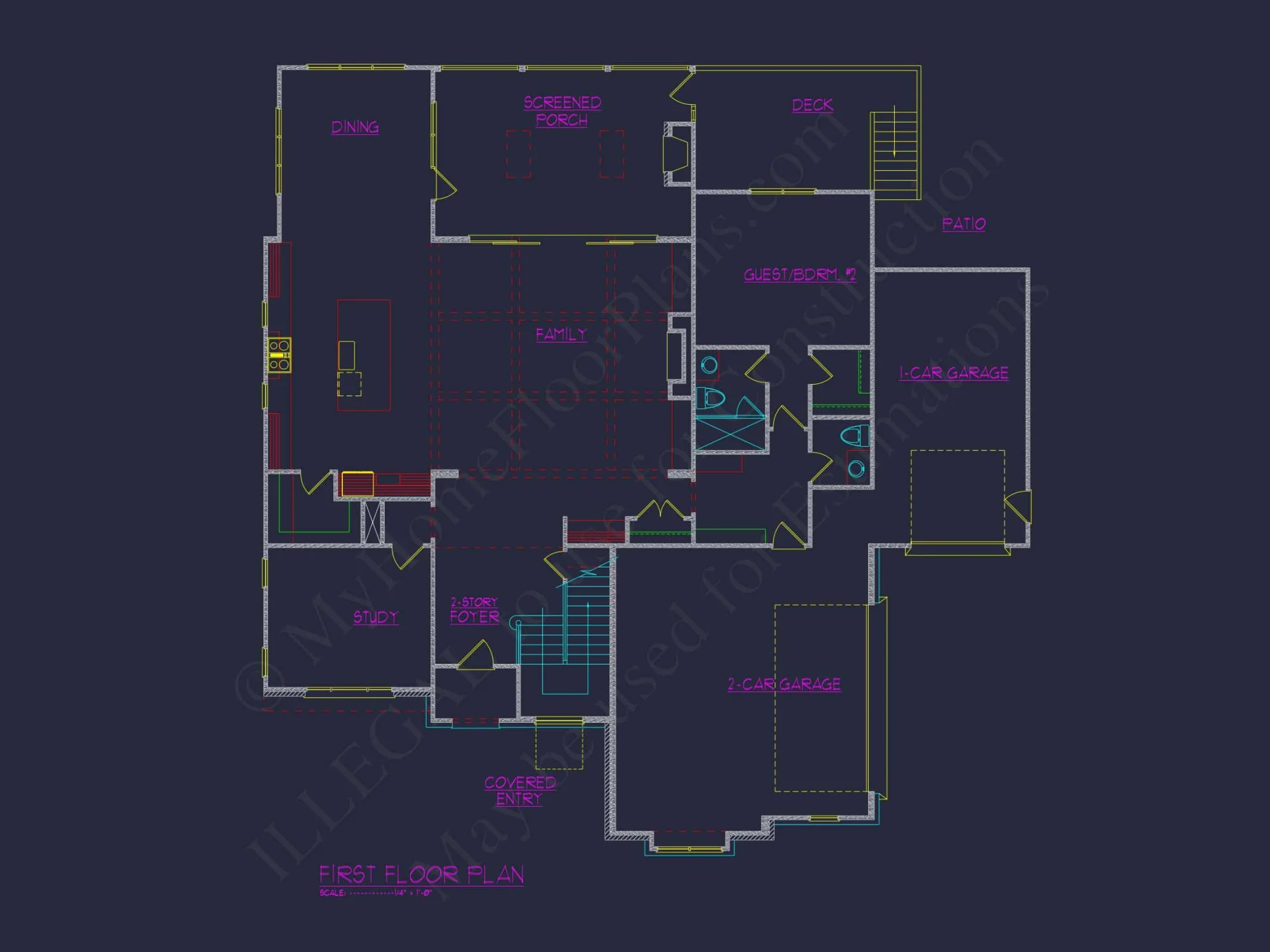 Impressive Modern Suburban house Floor Plan with CAD Design