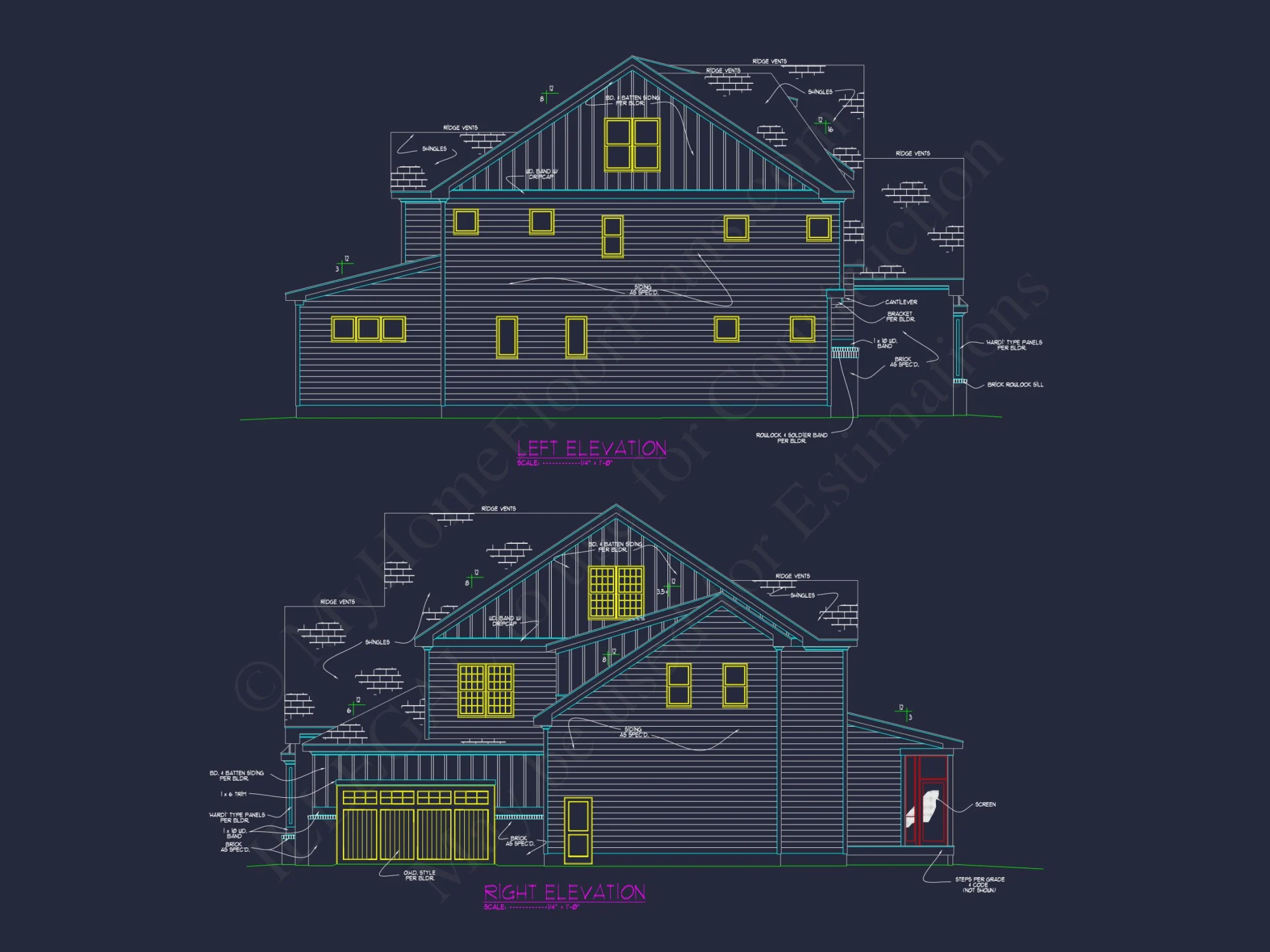 Impressive Modern Suburban house Floor Plan with CAD Design