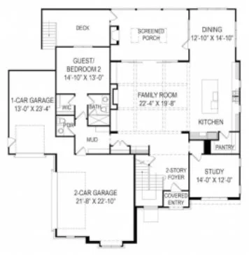Impressive Modern Suburban house Floor Plan with CAD Design