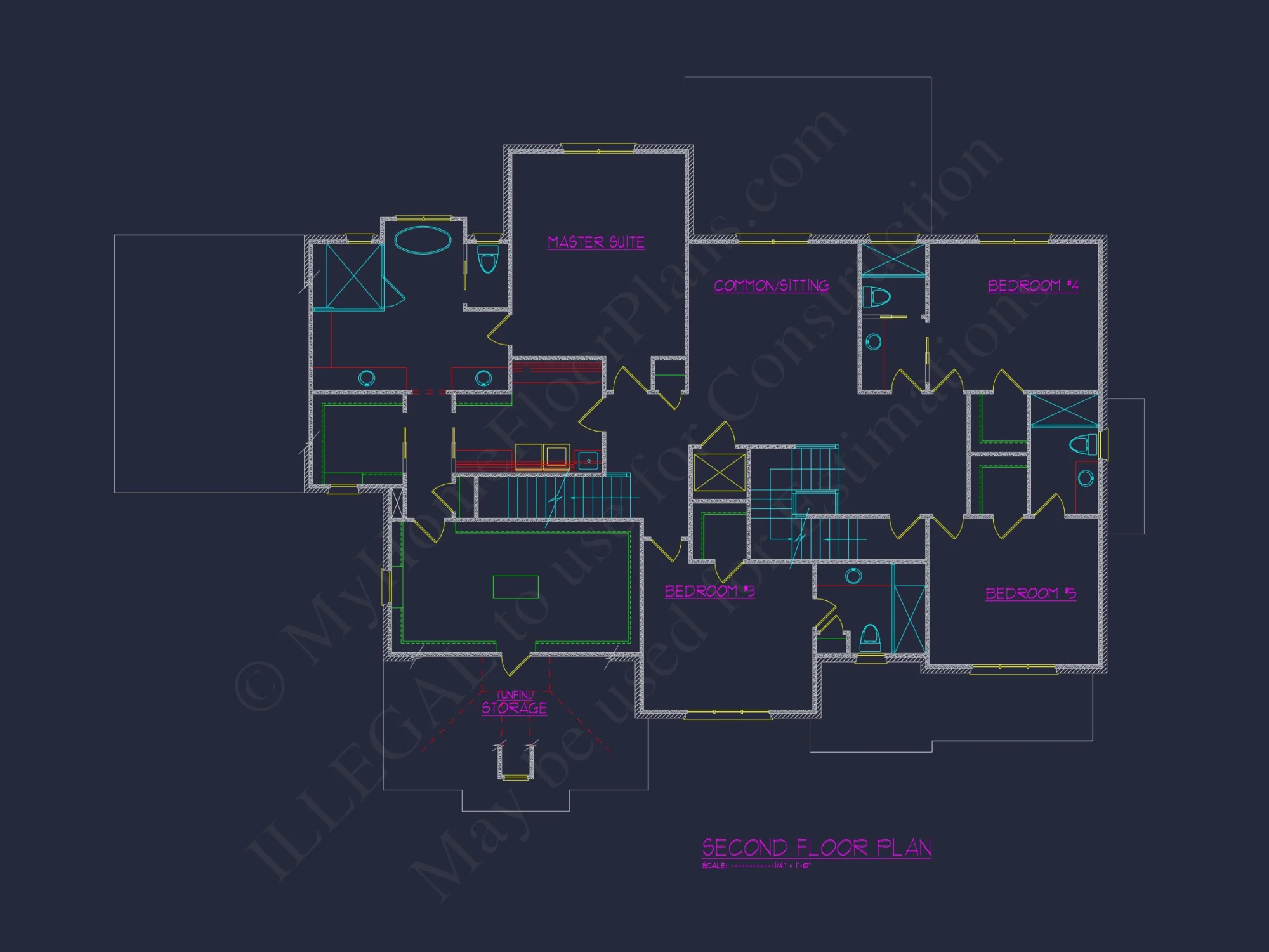 Luxury Multi-Level house Plan with Detailed CAD Designs