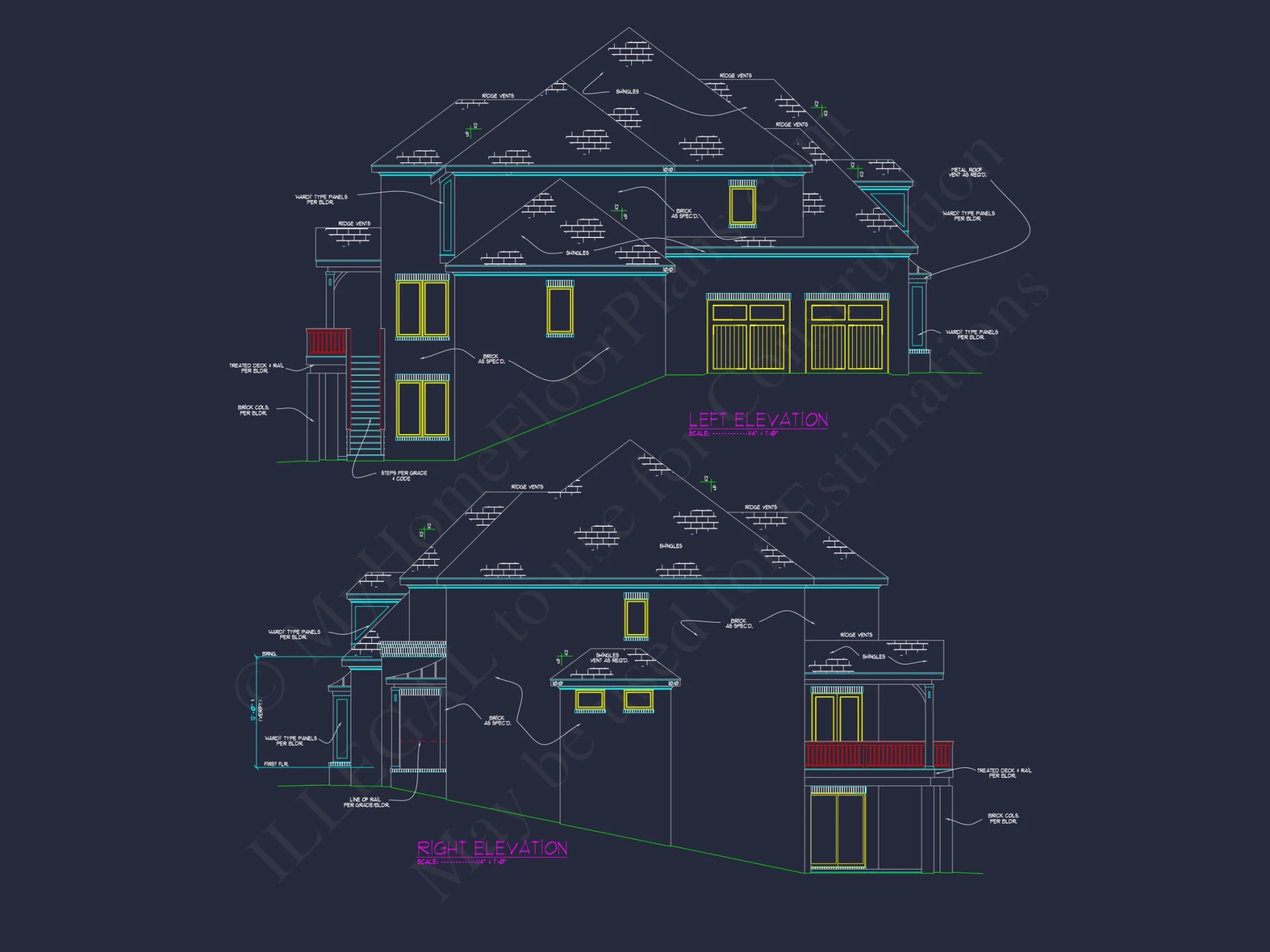 Luxury Multi-Level house Plan with Detailed CAD Designs