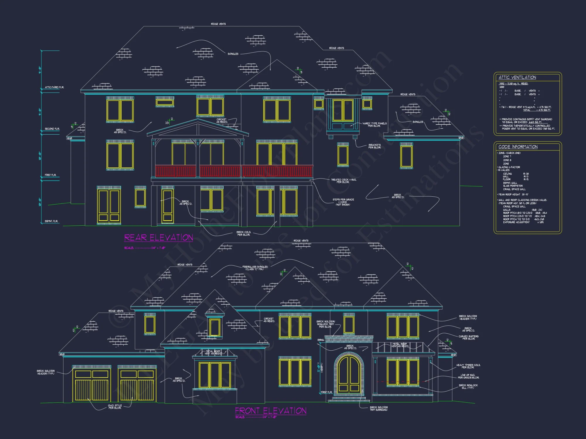 Luxury Multi-Level house Plan with Detailed CAD Designs