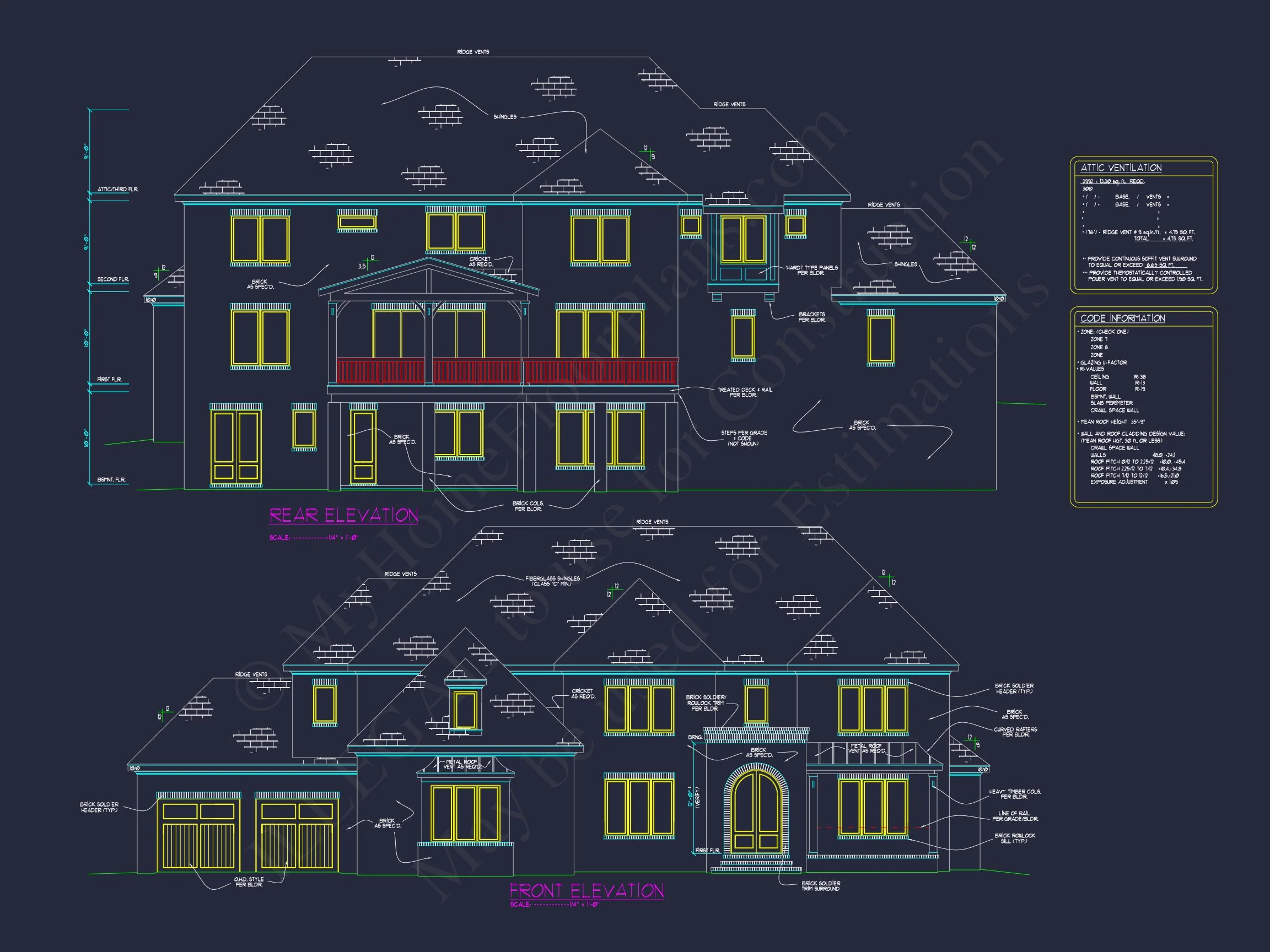 20-1473 HOUSE PLAN - Luxury Multi-Level House Plan with Detailed CAD Designs 6 Luxury Multi-Level house Plan with Detailed CAD Designs