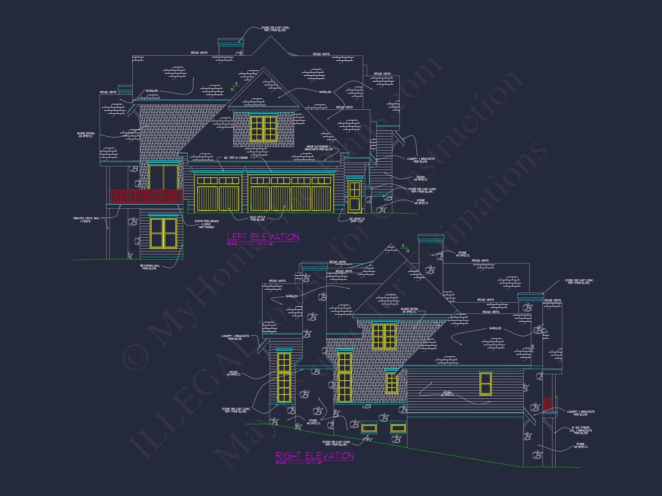 A Luxurious 5, 500 Sq. Ft. Tudor-Style house Plan with Detailed CAD Blueprints