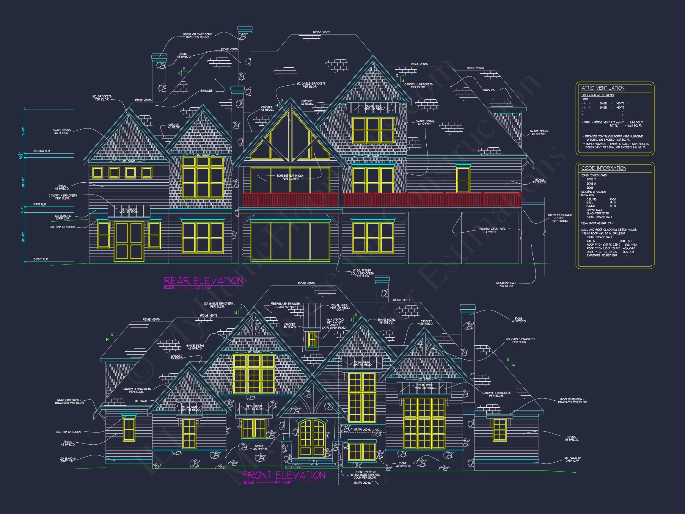 A Luxurious 5, 500 Sq. Ft. Tudor-Style house Plan with Detailed CAD Blueprints