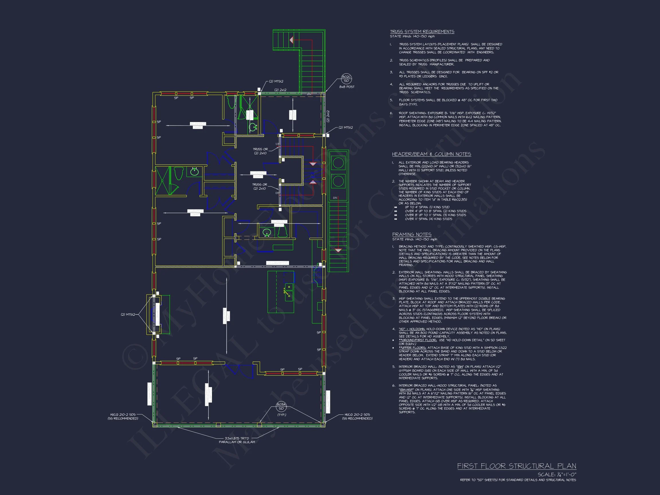 Modern Coastal house Plan with 3 Floors and CAD Designs