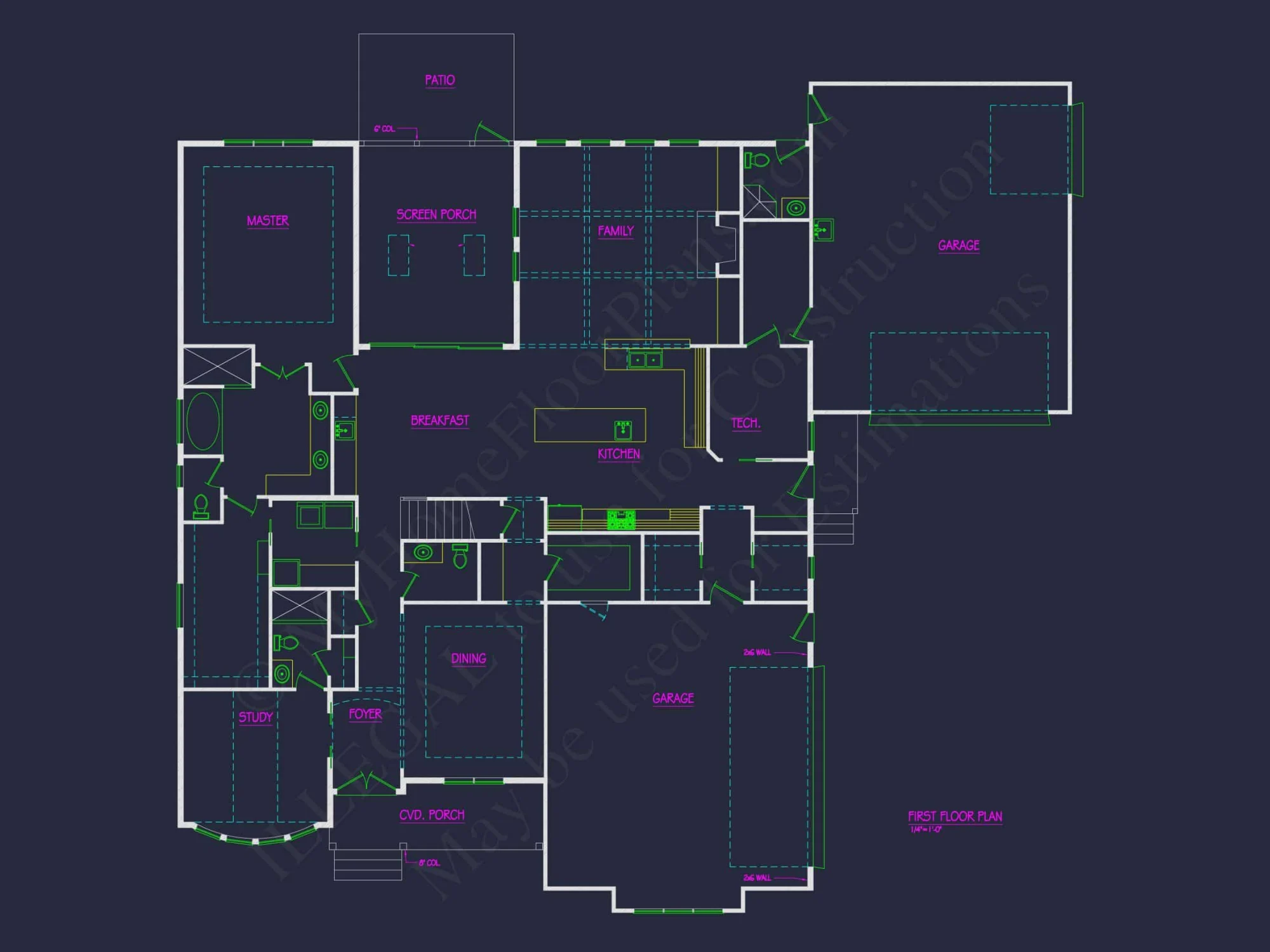Stunning 2-Story house Plan with 4 Bedrooms and CAD Designs