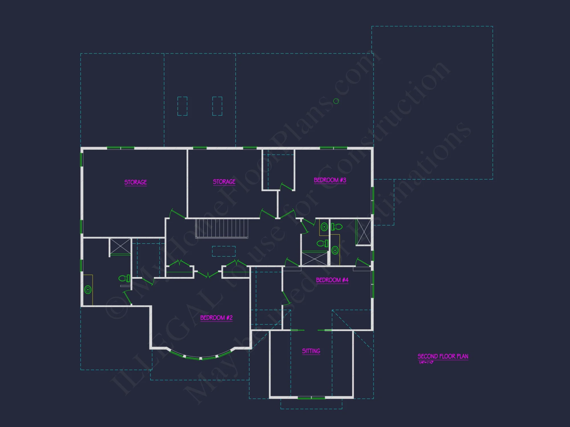 Stunning 2-Story house Plan with 4 Bedrooms and CAD Designs