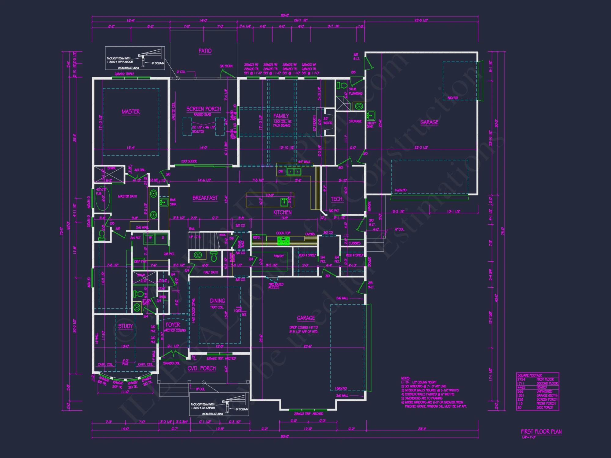 Stunning 2-Story house Plan with 4 Bedrooms and CAD Designs