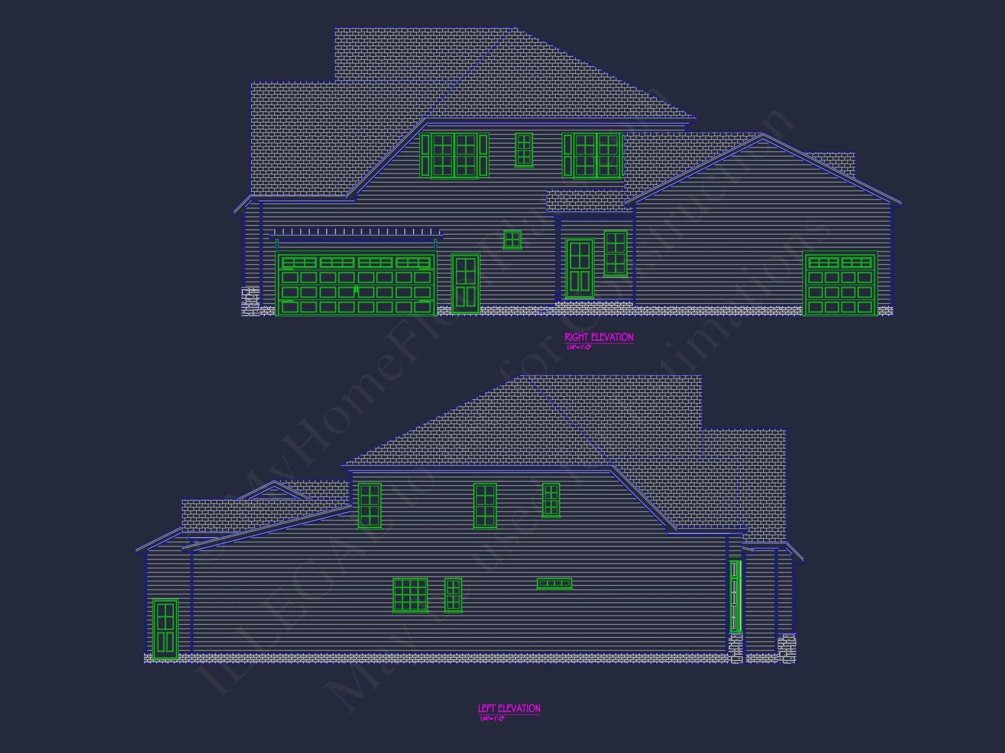 Stunning 2-Story house Plan with 4 Bedrooms and CAD Designs