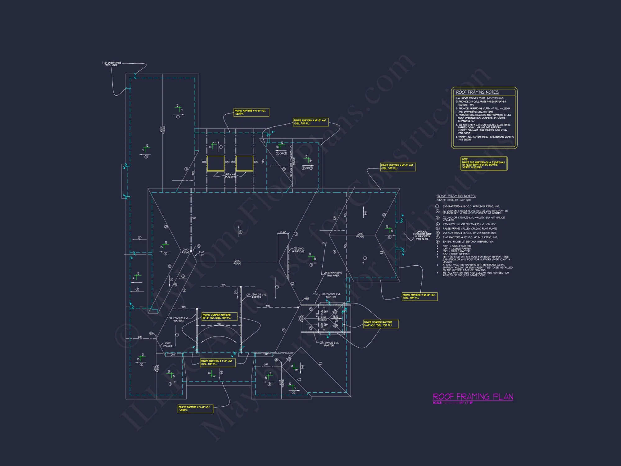 Custom house Design Blueprint: 2.5 Story Floor Plan & CAD Designs