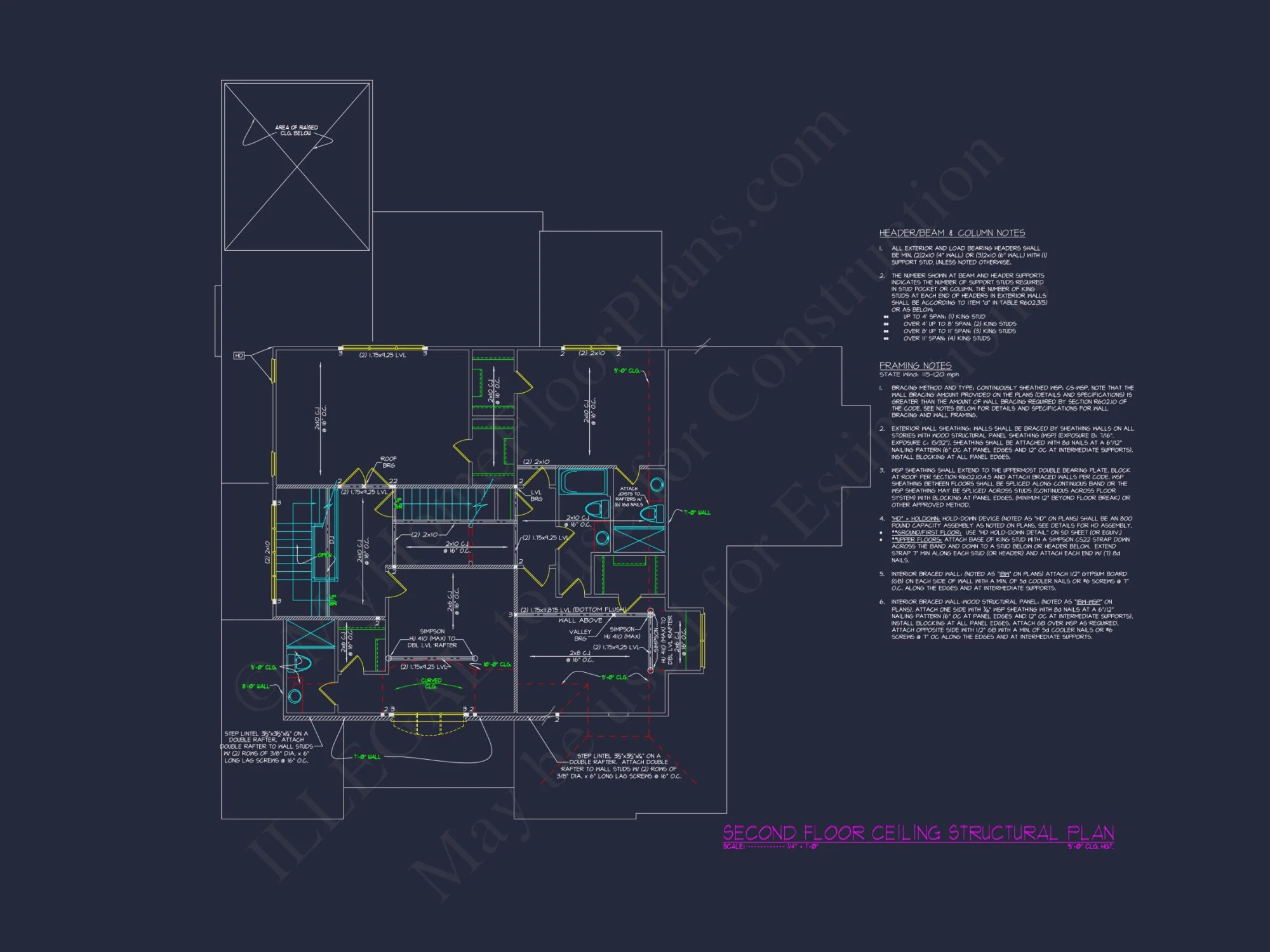 Custom house Design Blueprint: 2.5 Story Floor Plan & CAD Designs