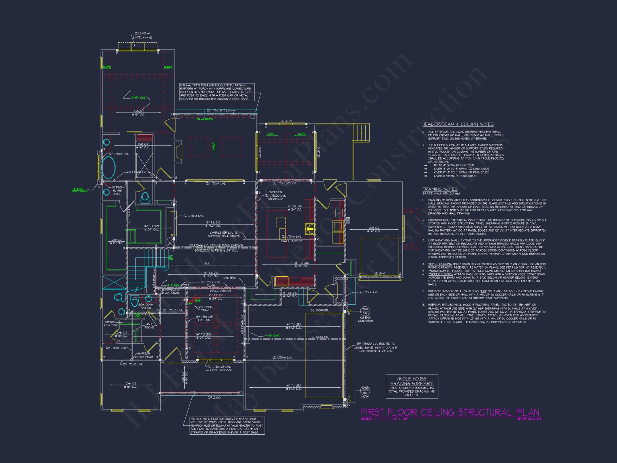 Custom house Design Blueprint: 2.5 Story Floor Plan & CAD Designs