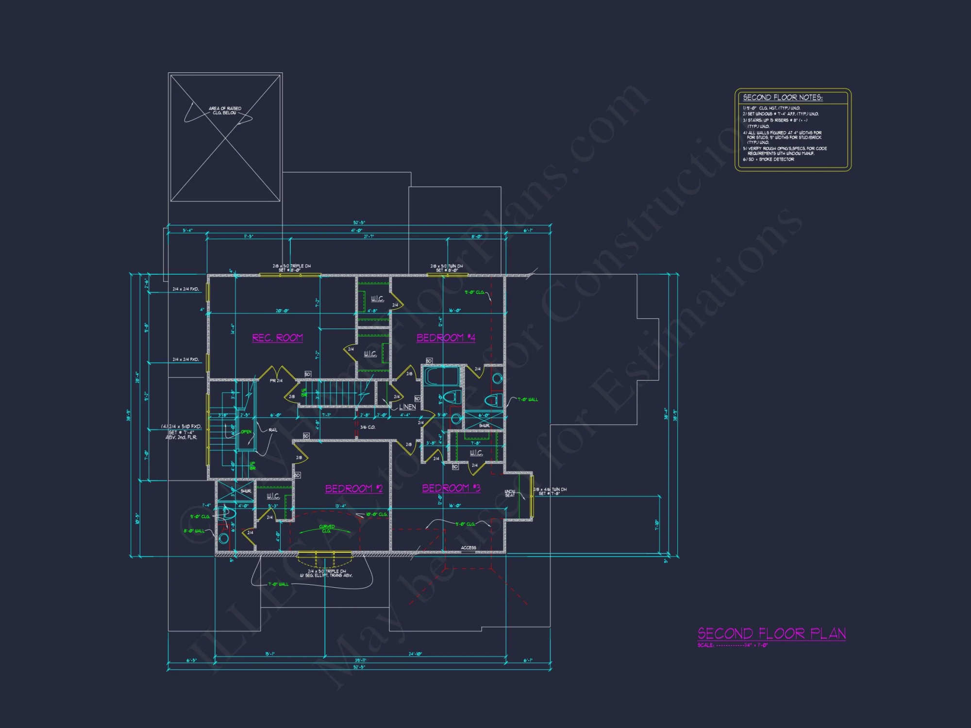 Custom house Design Blueprint: 2.5 Story Floor Plan & CAD Designs