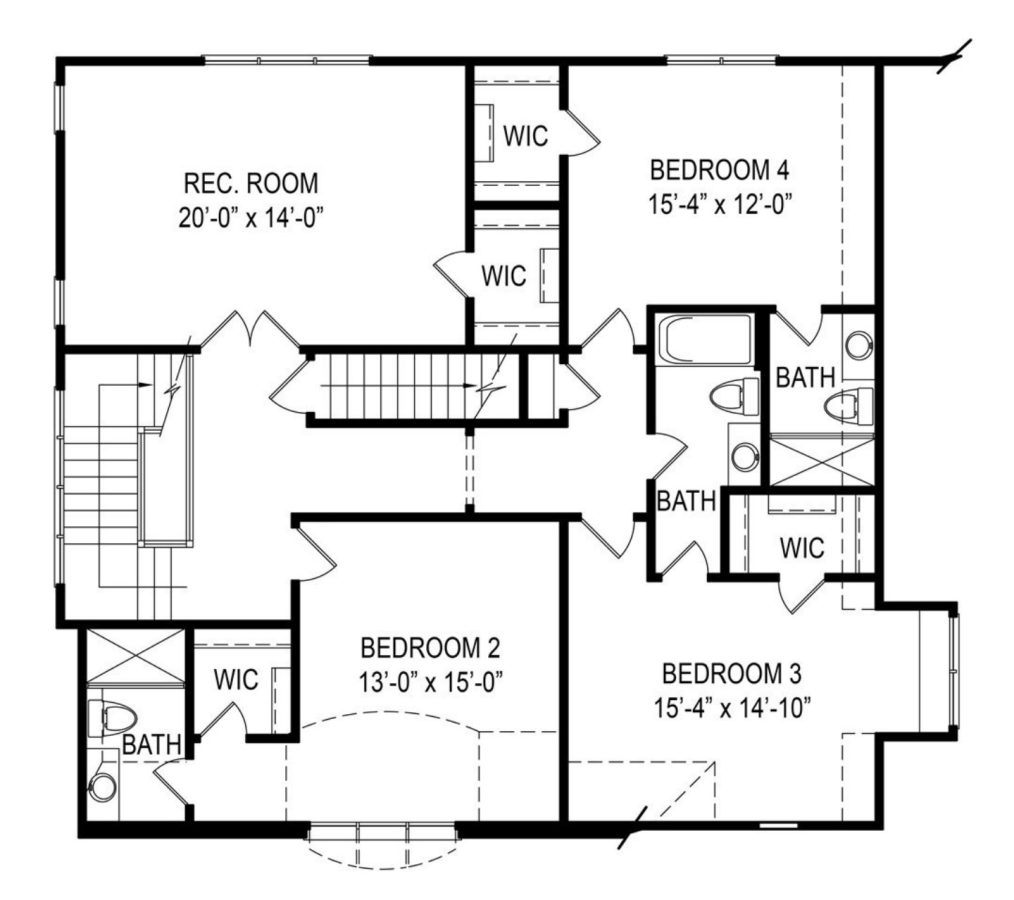 Custom house Design Blueprint: 2.5 Story Floor Plan & CAD Designs