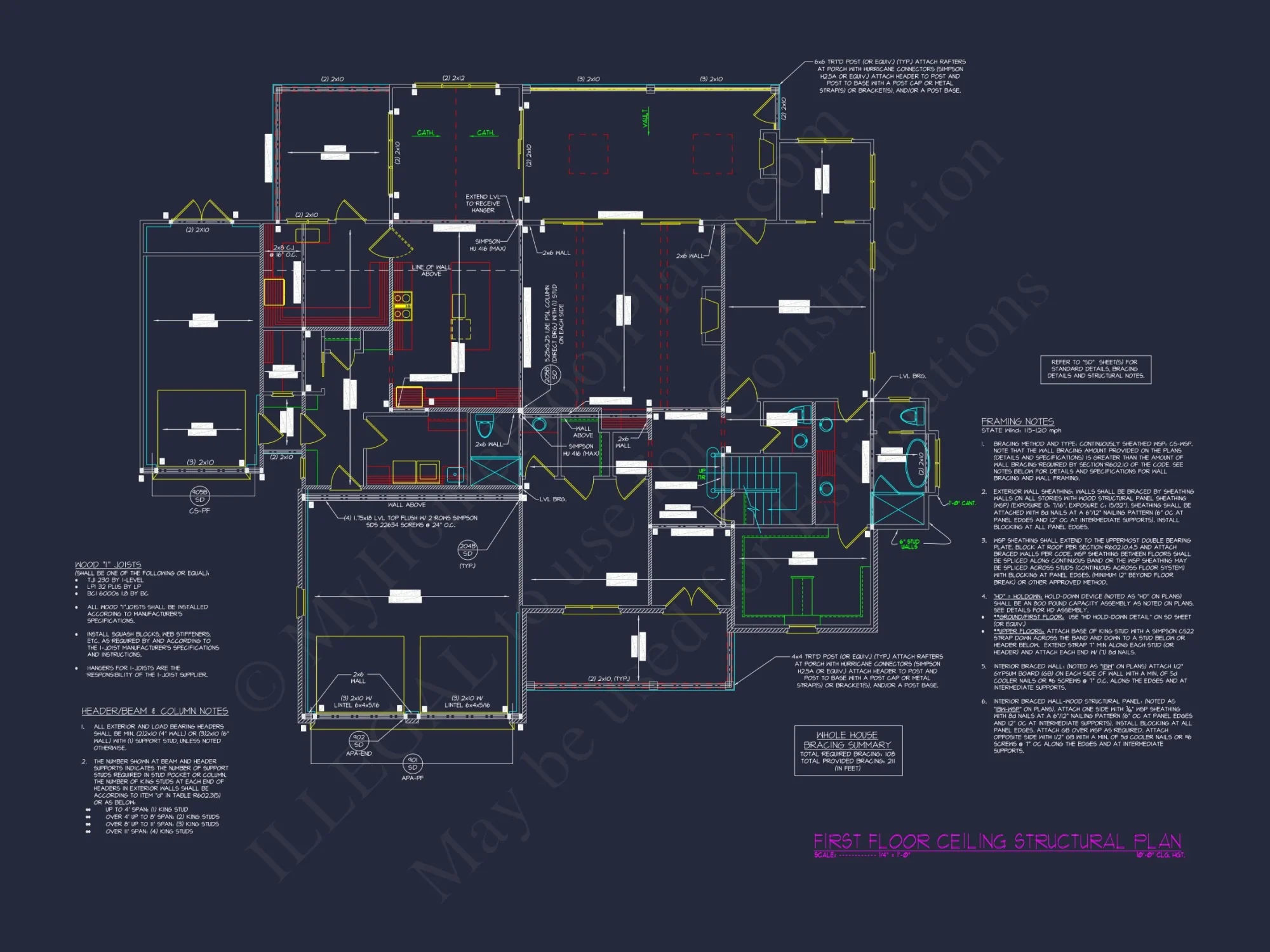 Elegant 2-Story house Design with CAD Floor Plans & Blueprint