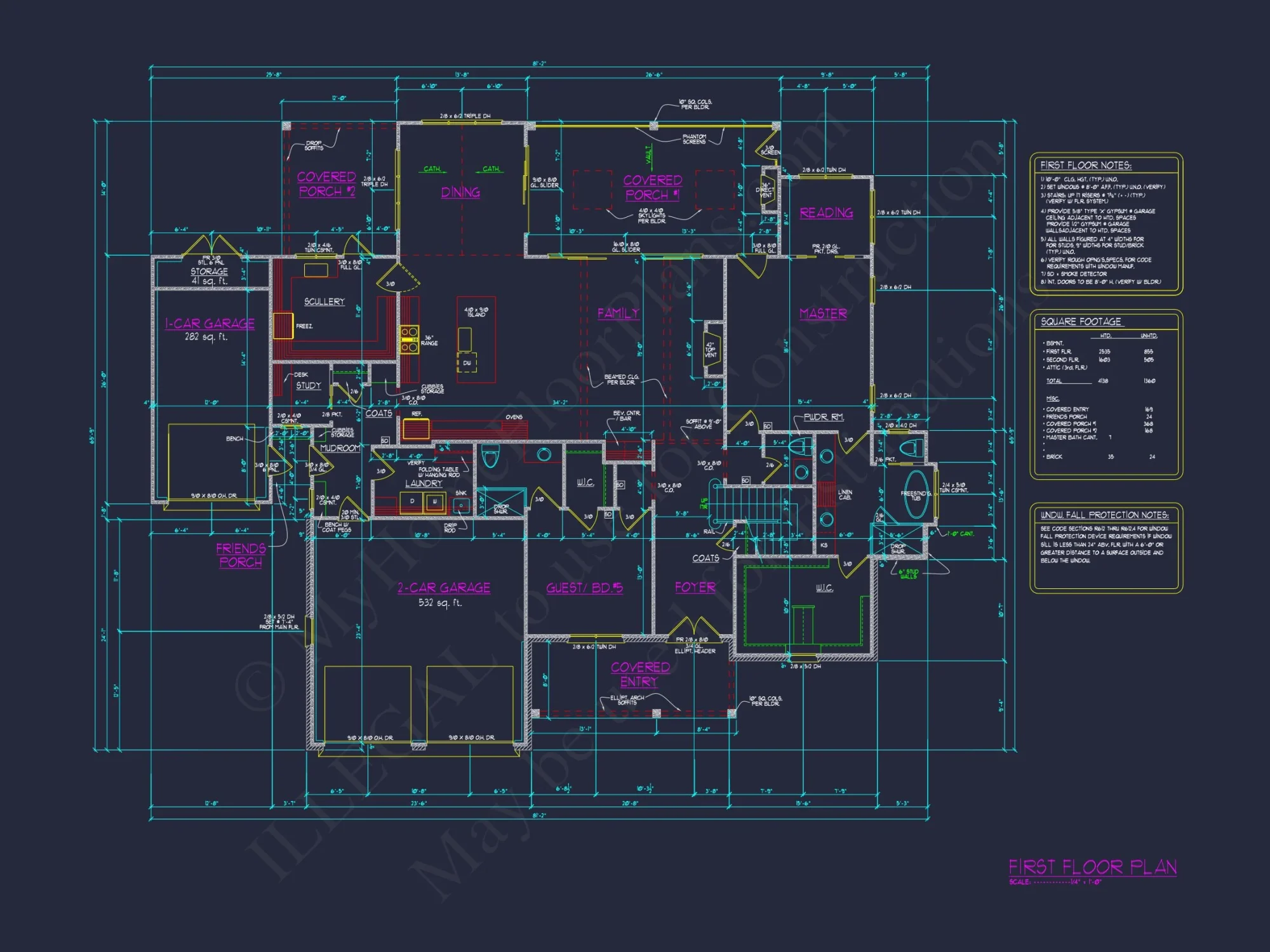 Elegant 2-Story house Design with CAD Floor Plans & Blueprint