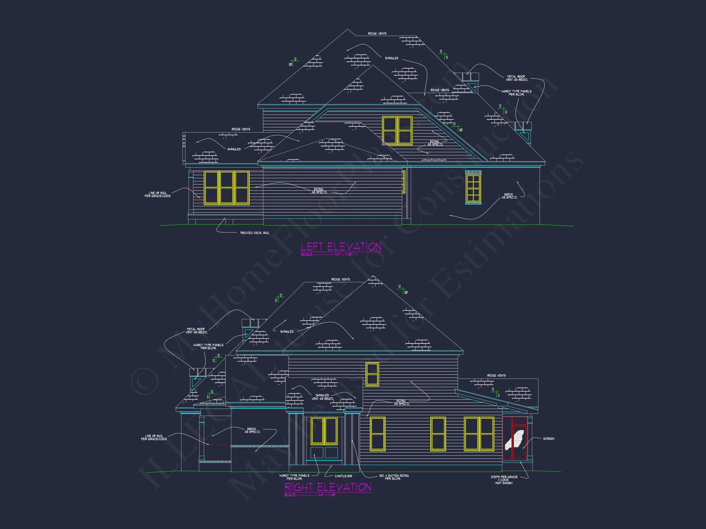 20-1277 HOUSE PLAN - Elegant 2-Story House Design with CAD Floor Plans & Blueprint 3 Elegant 2-Story house Design with CAD Floor Plans & Blueprint