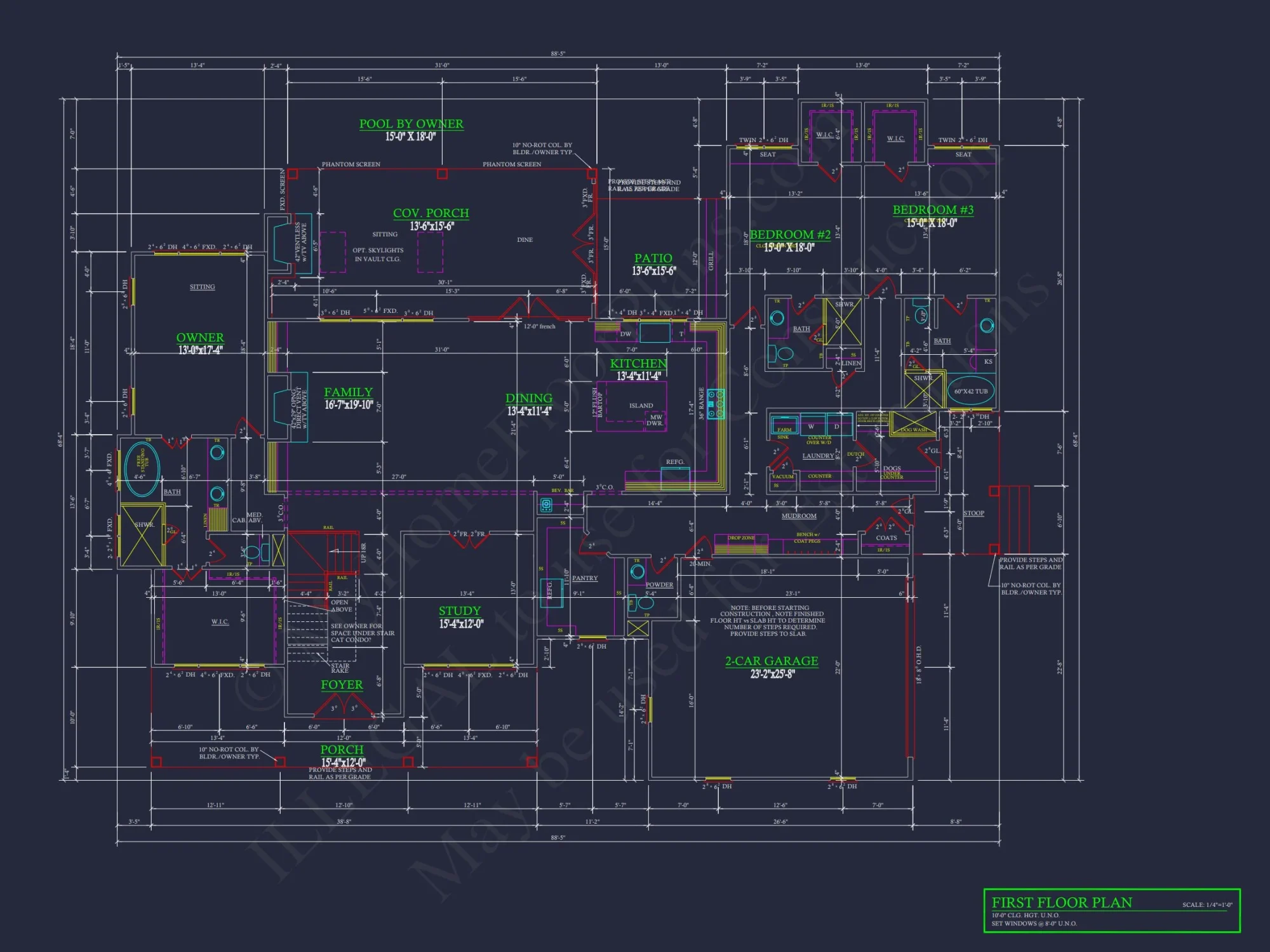 house Plan with Spacious CAD Designs and Architectural Blueprint