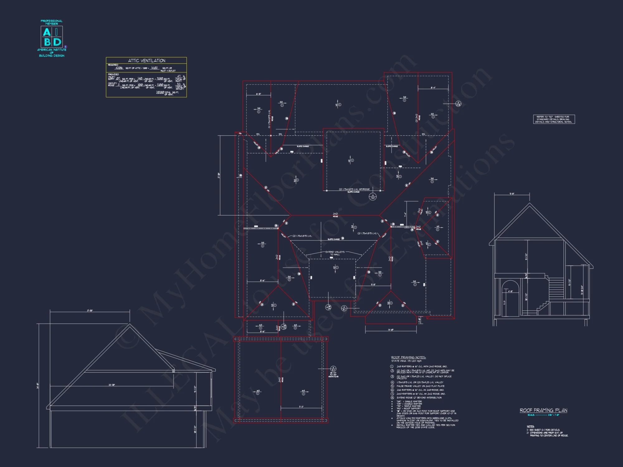 Modern house Floor Plan with CAD Designs and Blueprint Details