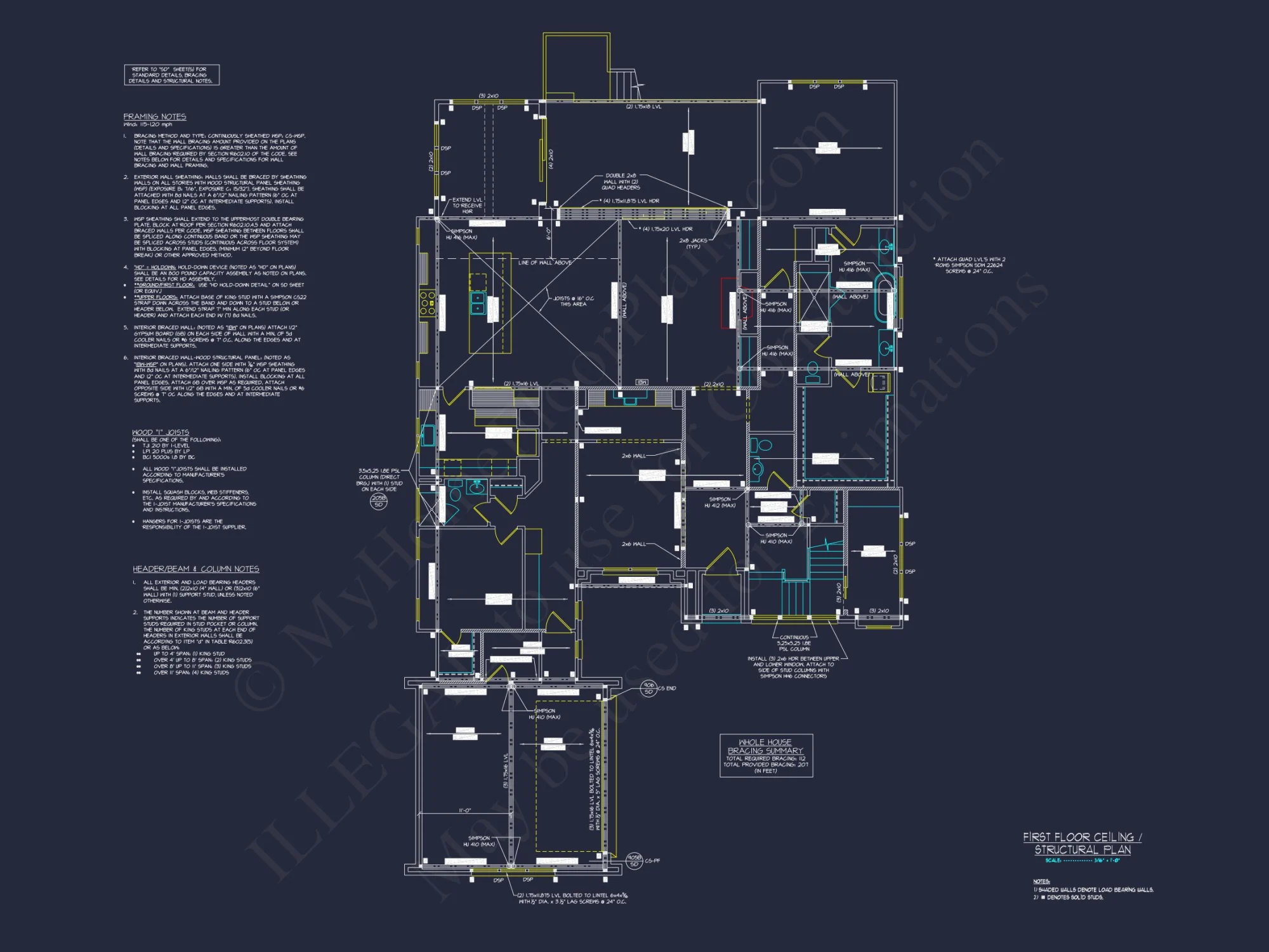 Modern house Floor Plan with CAD Designs and Blueprint Details