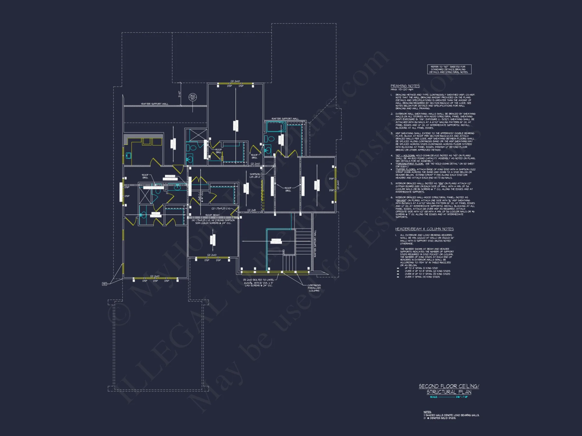 Modern house Floor Plan with CAD Designs and Blueprint Details