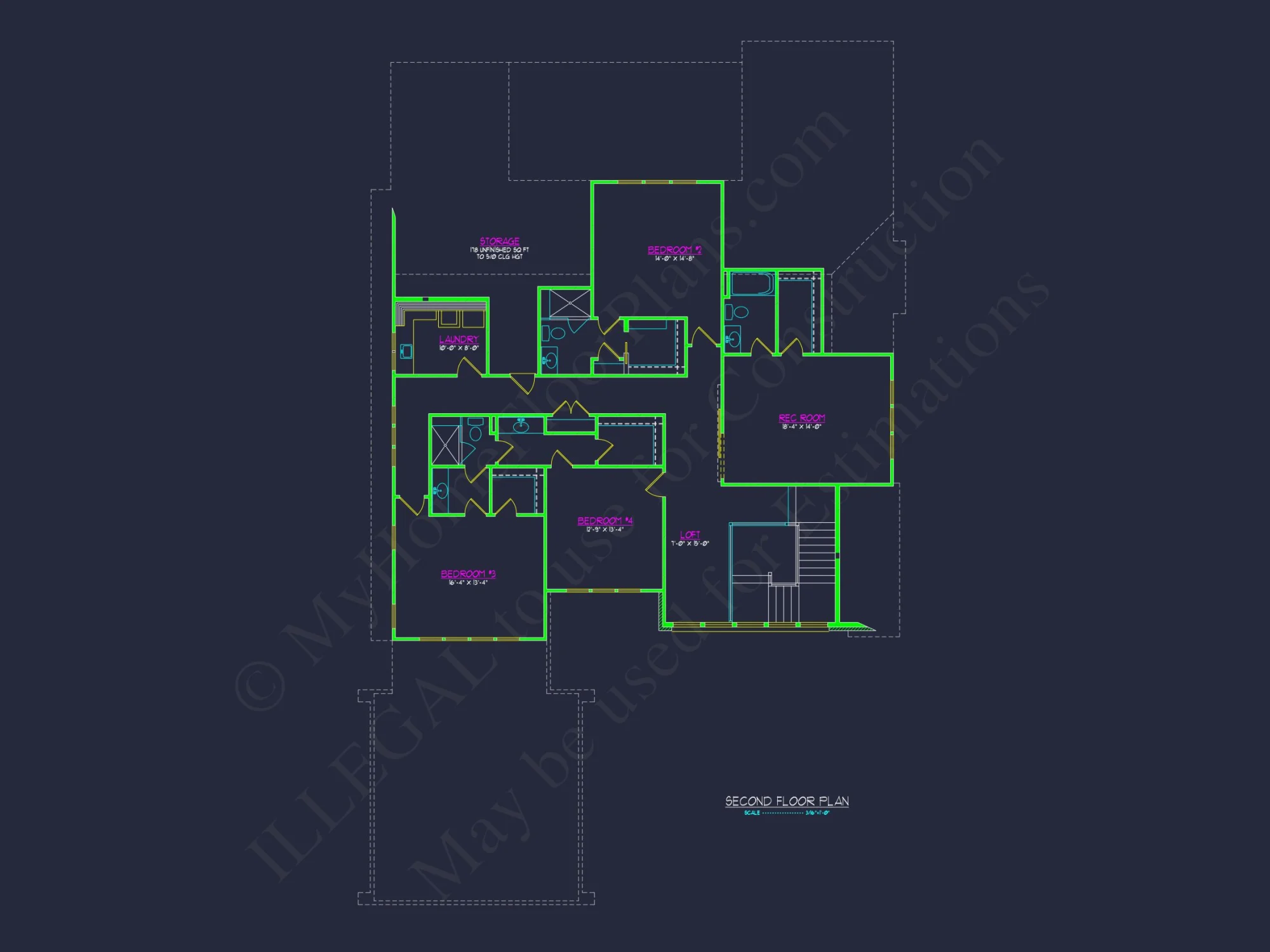 Modern house Floor Plan with CAD Designs and Blueprint Details