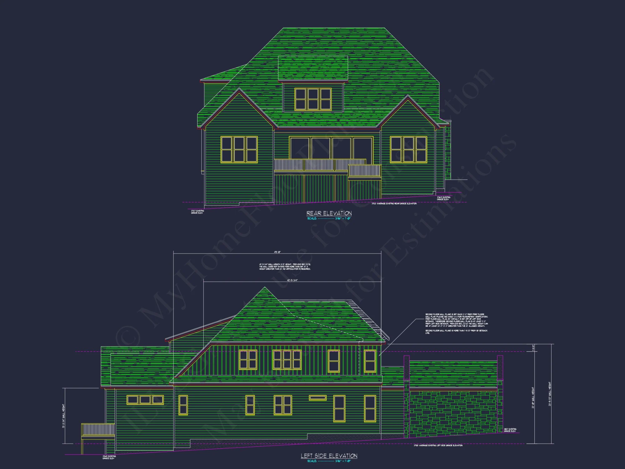 Modern house Floor Plan with CAD Designs and Blueprint Details