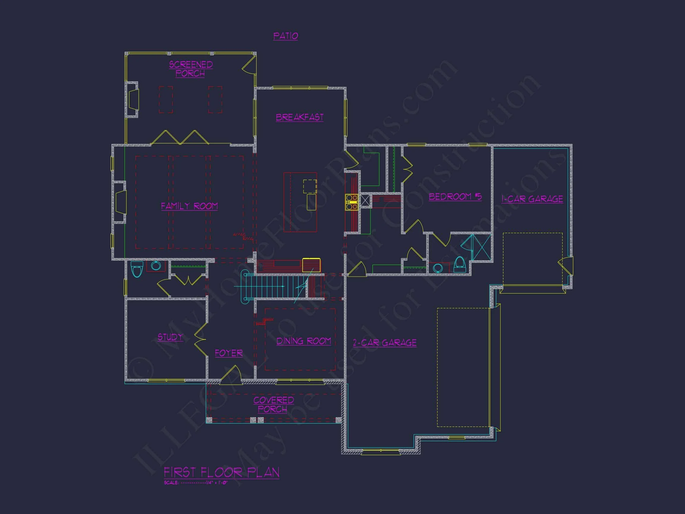 Modern 3-Story house Plan with CAD Architecture and Designs