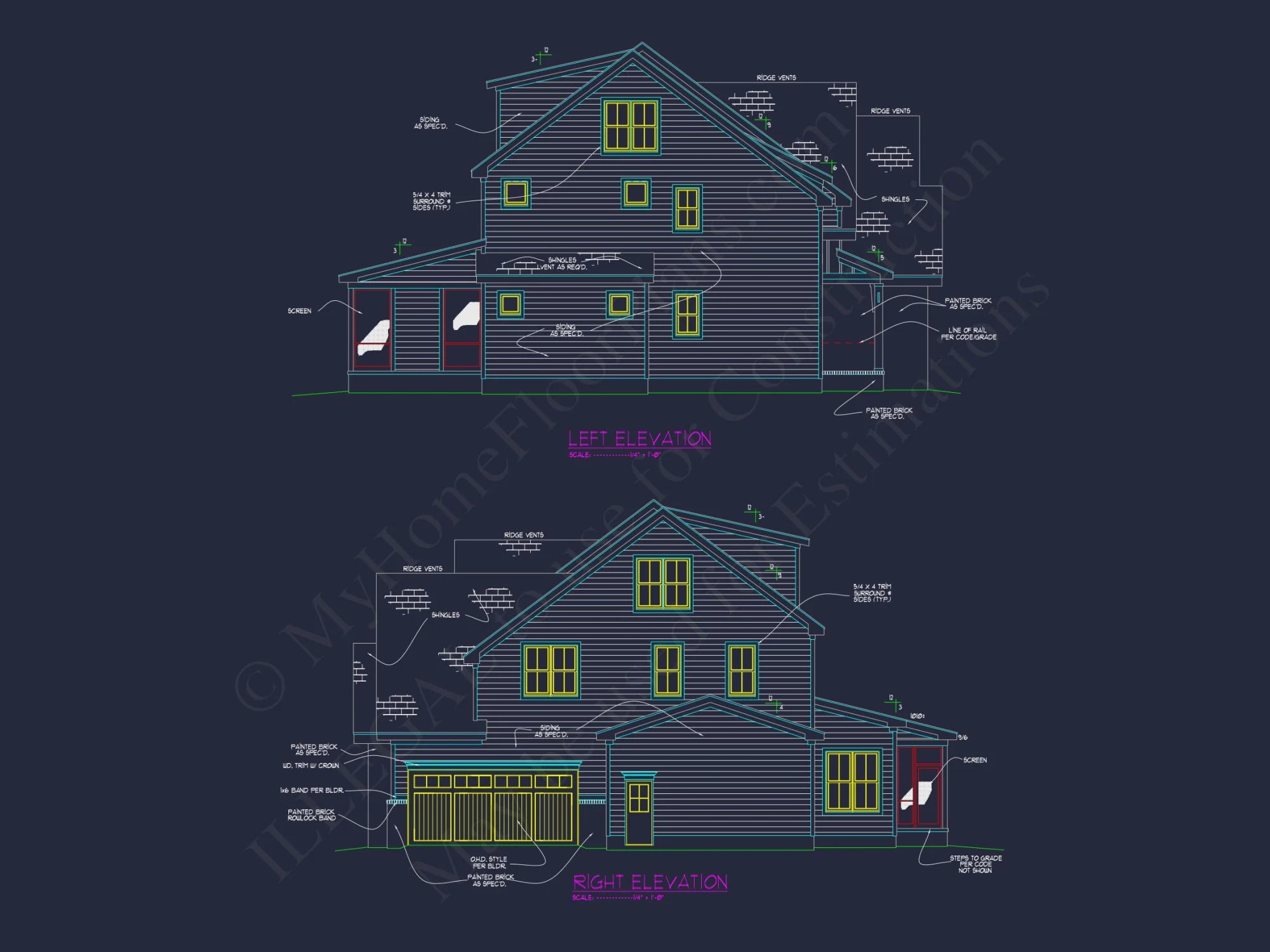 Modern 3-Story house Plan with CAD Architecture and Designs